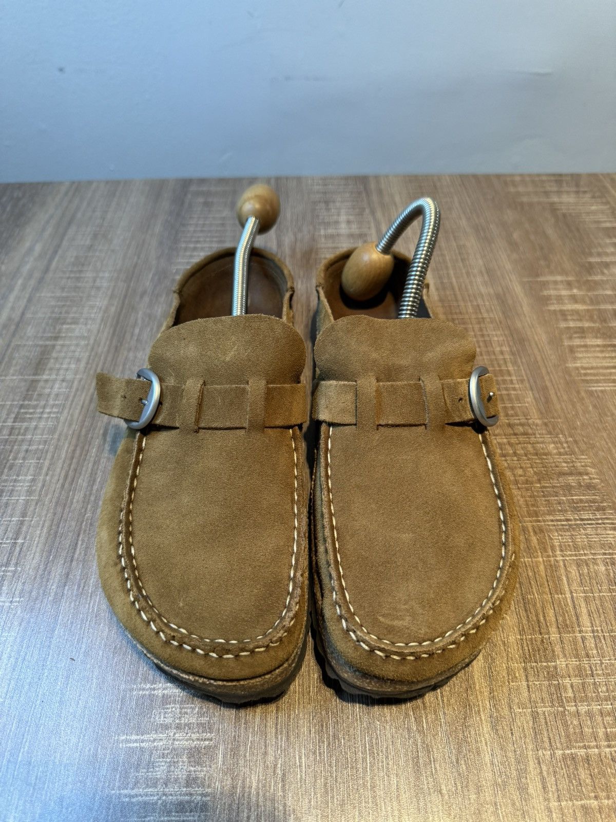 Birkenstock Birkenstock Buckley Suede Leather Clogs in Tea Size 40 L9 M7 Size US 9 / IT 39 - 3 Thumbnail