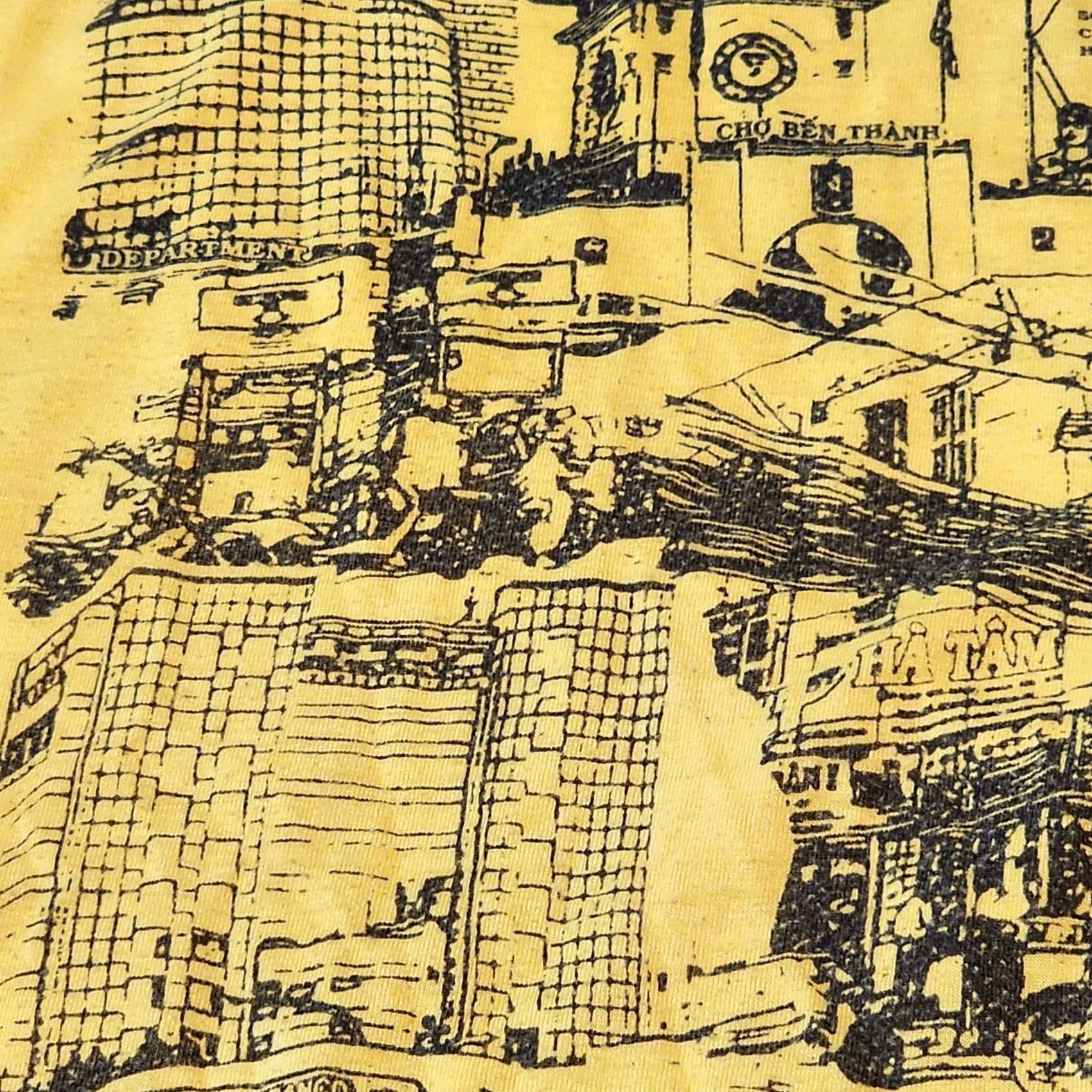 Vintage VINTAGE Lost In Saigon Tee XL Men T-Shirt 80s 90s Yellow Artwork Rare Asia Destinations Size US XL / EU 56 / 4 - 3 Thumbnail