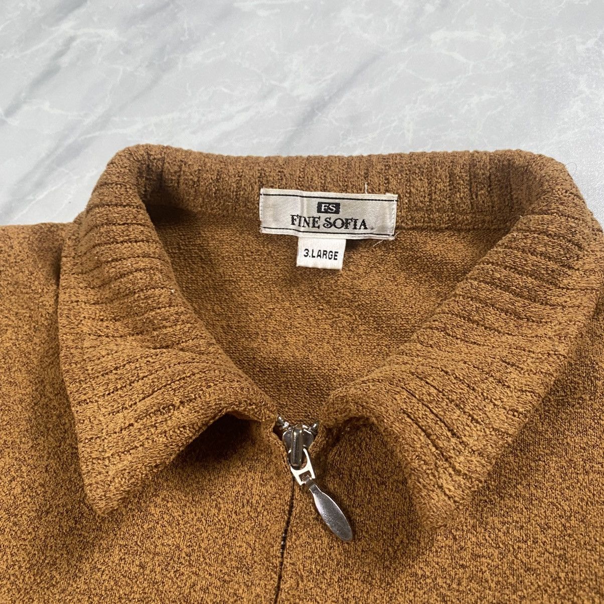 Japanese Brand Vintage 90s Fine Sofia Japan Wool Knit Zipper Sweaters Size M / US 6-8 / IT 42-44 - 5 Thumbnail