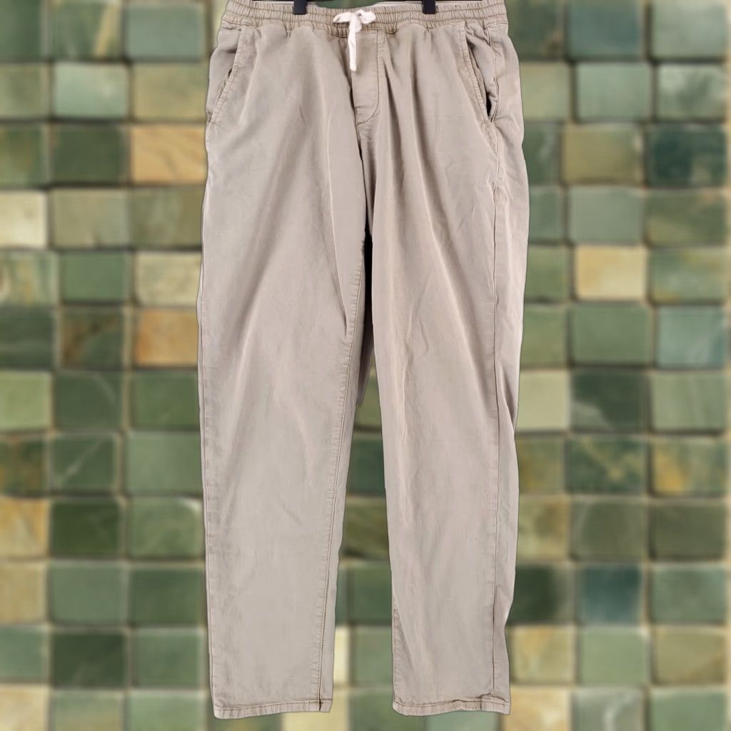 Marine Layer Marine Layer Saturday Joggers Pants Mens M Beige Drawstring Elastic Waist 30-34 Jogger Men M Size US 31 - 1 Thumbnail