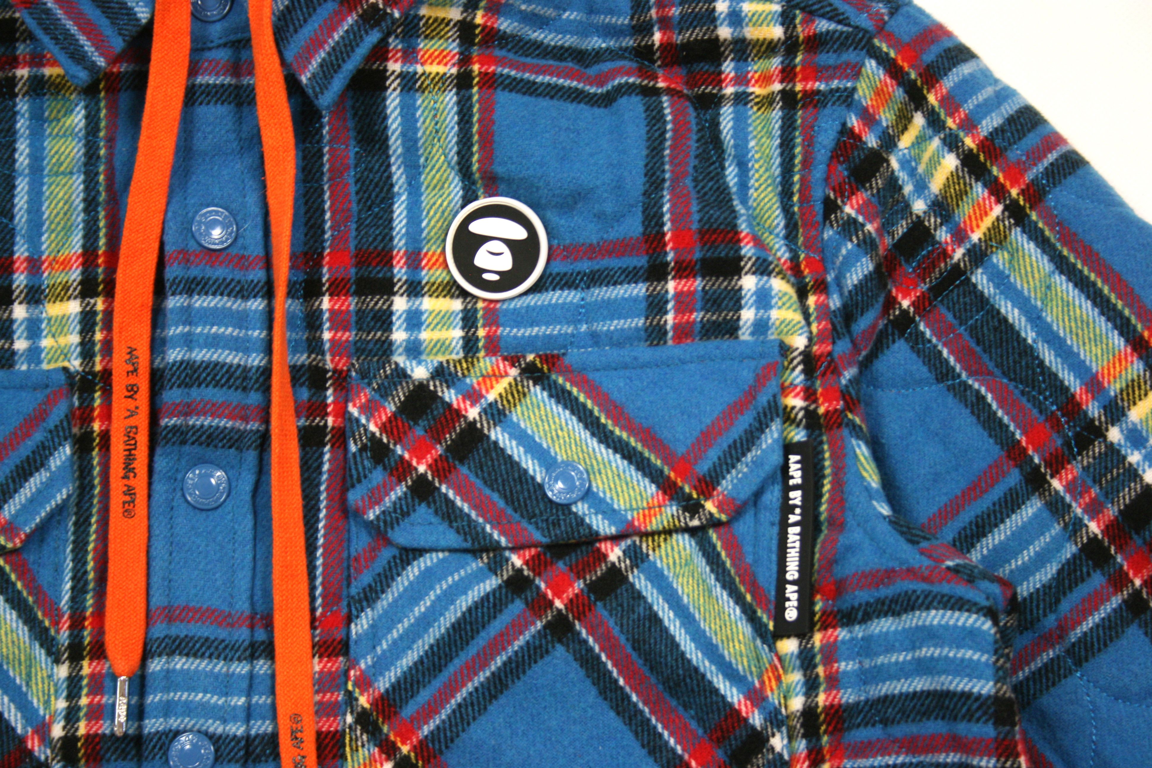 Aape By A Bathing Ape Flannel Plaid Hooded Shirt-Jacket Size US S / EU 44-46 / 1 - 4 Thumbnail