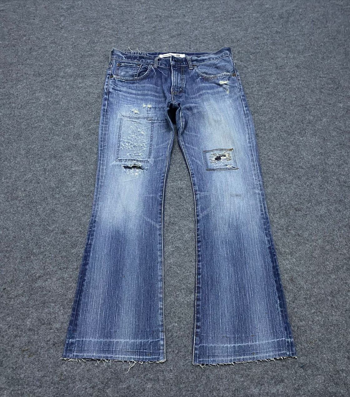 Edwin 💥Flare💥Vintage Edwin Exclusive Vintage Distressed Denim Size US 33 - 1 Thumbnail