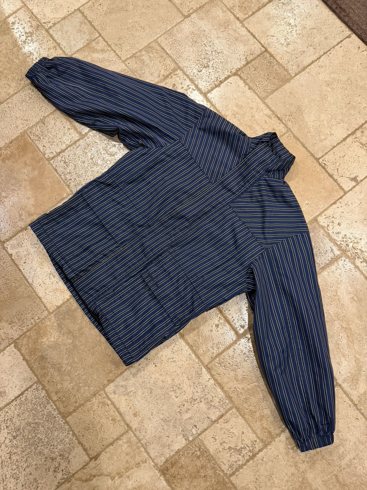 Balenciaga Balenciaga Ripstop Oversized Blue Striped 2020 Parka Jacket Size US S / EU 44-46 / 1 - 8 Thumbnail
