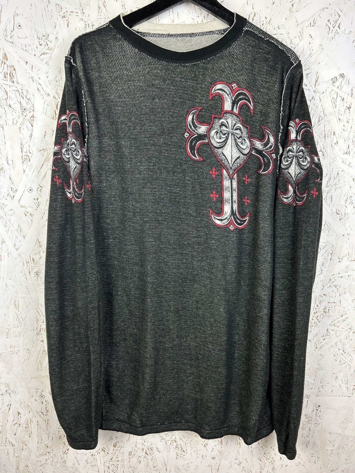 Affliction Reversible Thermal Affliction Y2K Vintage Tattoo Long Sleeve Size US XL / EU 56 / 4 - 2 Thumbnail