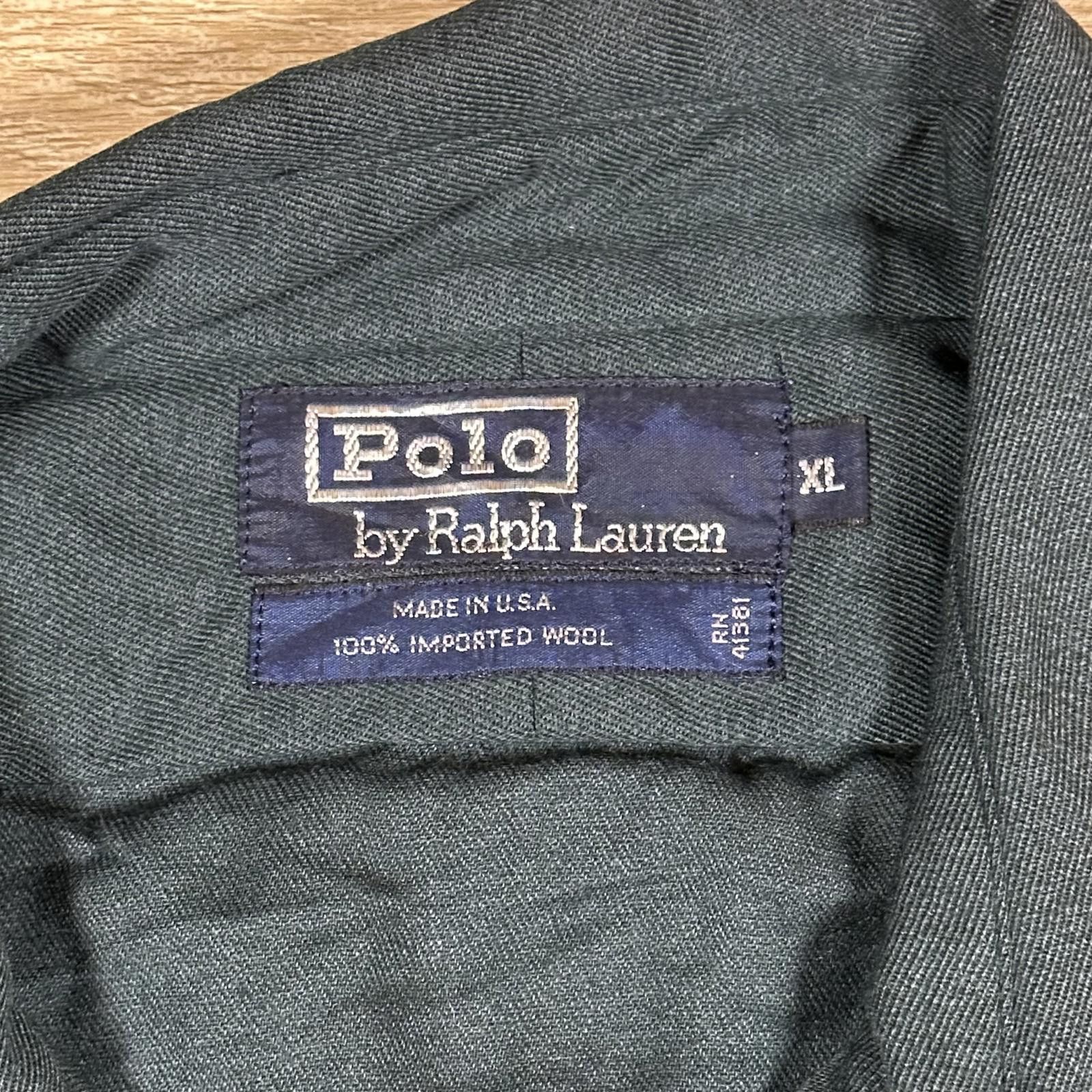 Other Vtg Polo Ralph Lauren wool shirt jacket green XL USA made Size US XL / EU 56 / 4 - 3 Thumbnail