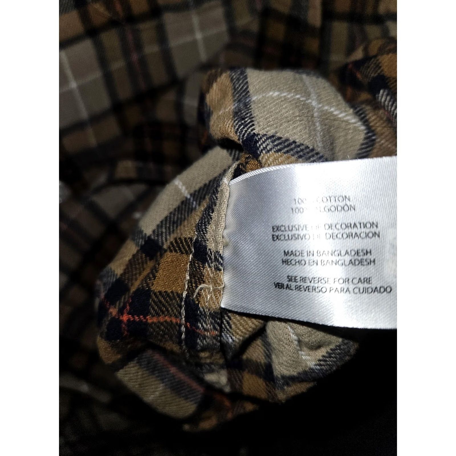 Eddie Bauer Eddie Bauer Shirt Mens 2XL Beige Plaid Flannel Button Front Long Sleeve Casual Size US XXL / EU 58 / 5 - 8 Thumbnail