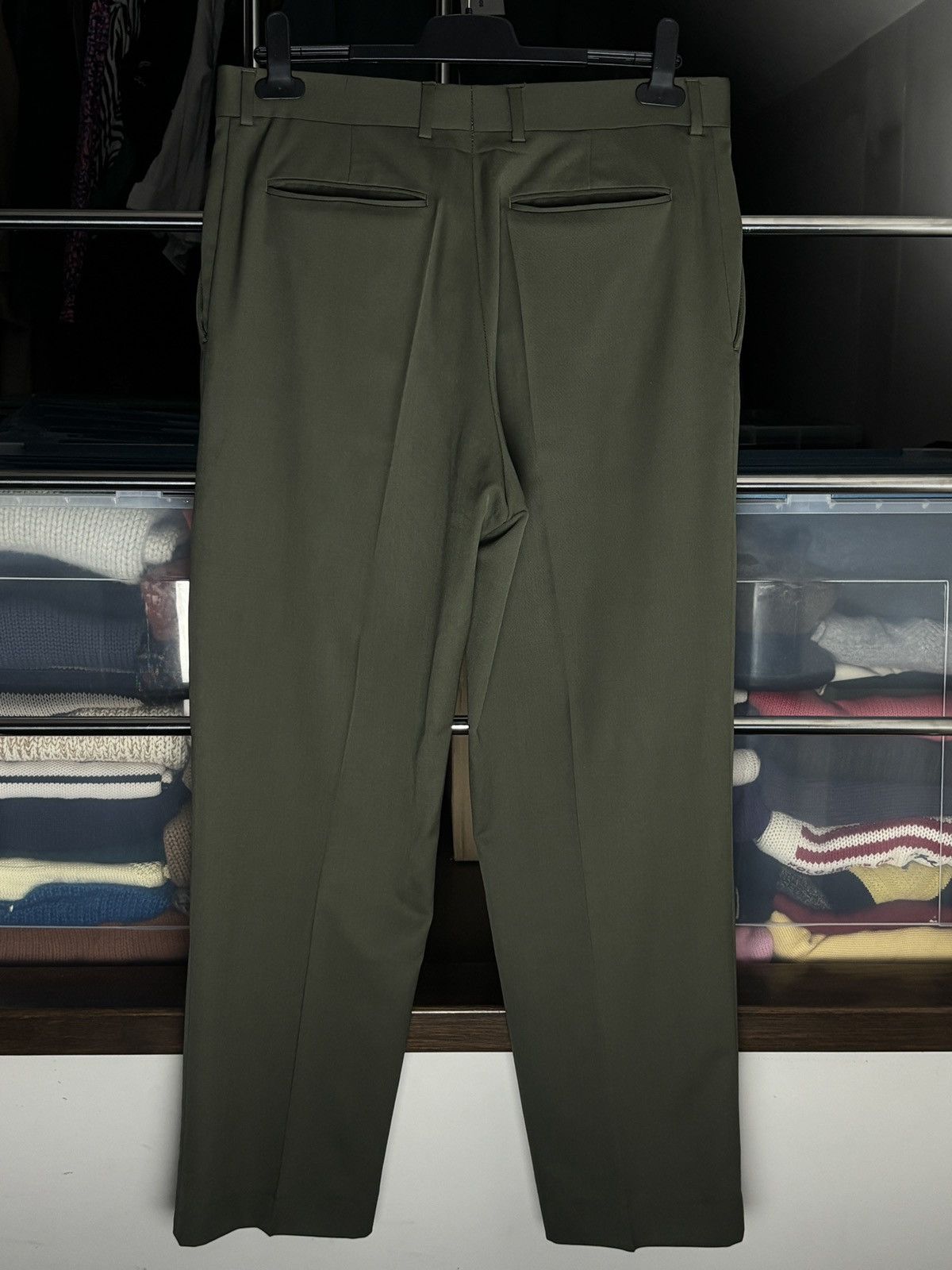 Dior Dior Olive Tailored Wool Pressed Crease Chino Pants Trousers Size US 32 / EU 48 - 4 Thumbnail