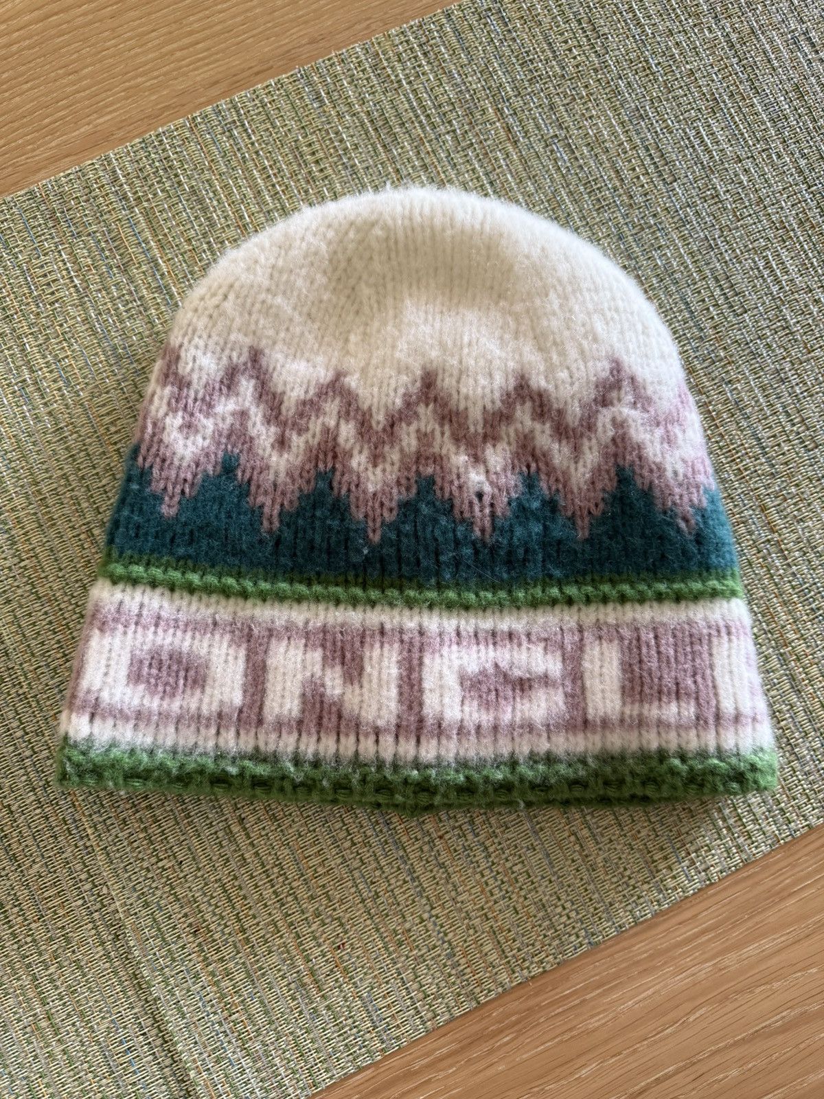 Moncler Slovakian Knit Tricolor Mountains Beanie Size ONE SIZE - 1 Thumbnail