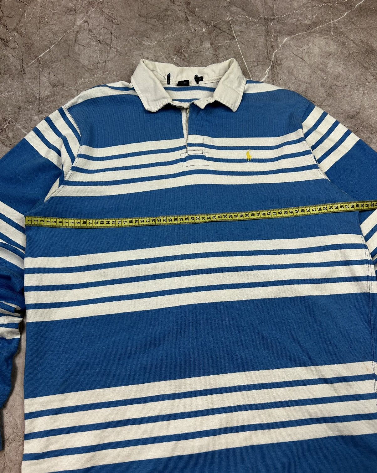 Polo Ralph Lauren Vintage Polo Ralph Lauren Rugby Long Sleeve Striped Shirt Size US XL / EU 56 / 4 - 21 Thumbnail