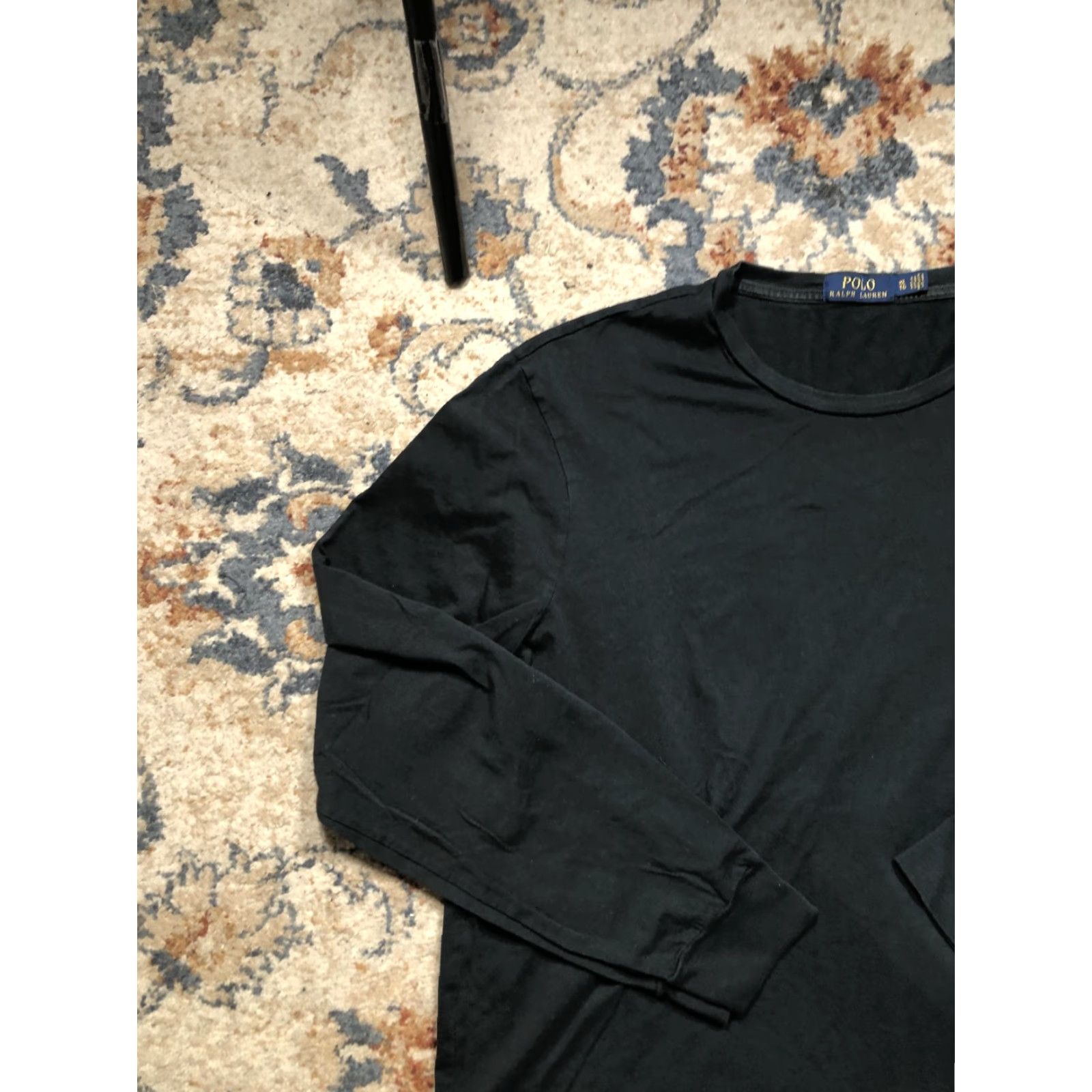 Polo Ralph Lauren Polo Ralph Lauren Shirt Mens XL Black Long Sleeve Pocket Pony Logo T-Shirt Size US XL / EU 56 / 4 - 3 Thumbnail