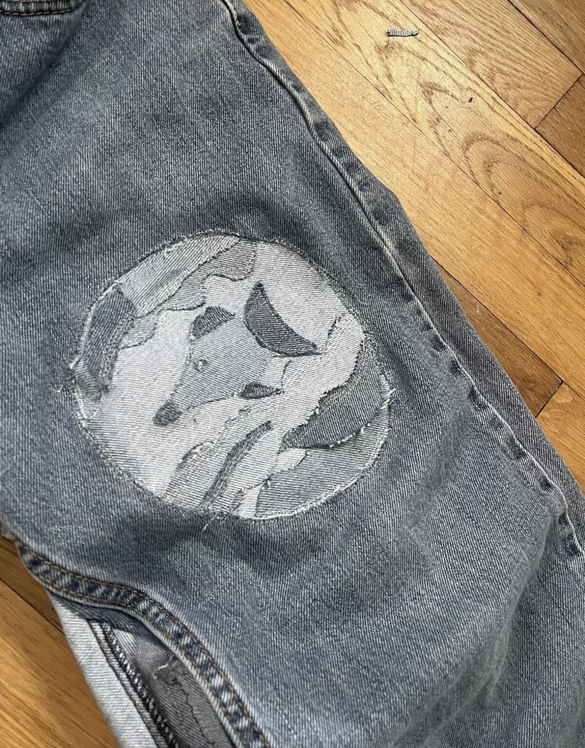 Japanese Brand Custom "Fish Tank" Denim Jeans 1 of 1 Size US 32 / EU 48 - 13 Thumbnail