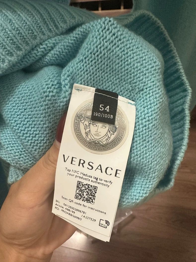 Other Versace Light blue knitwear Size US L / EU 52-54 / 3 - 3 Thumbnail