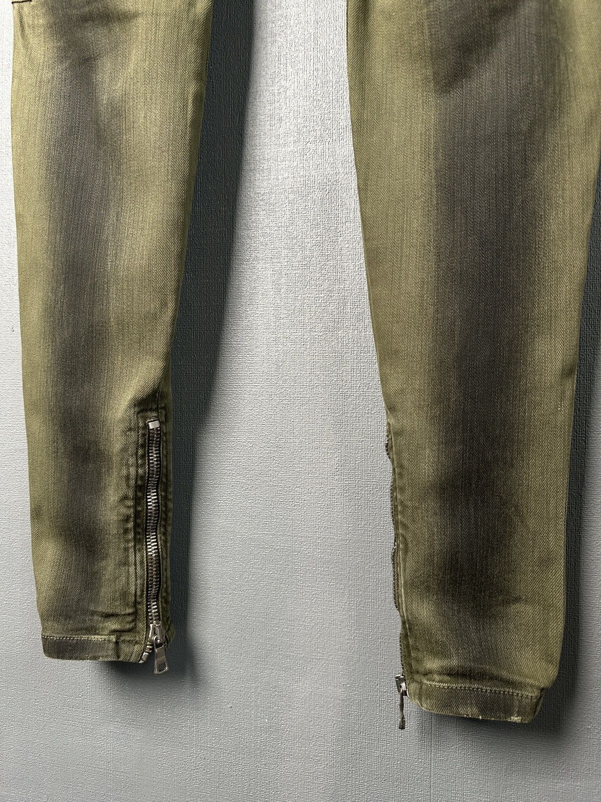 Balmain BALMAIN Paris Ankle Zip Biker Jeans Oil Wash Pants size 44 Size 30" / US 8 / IT 44 - 10 Thumbnail