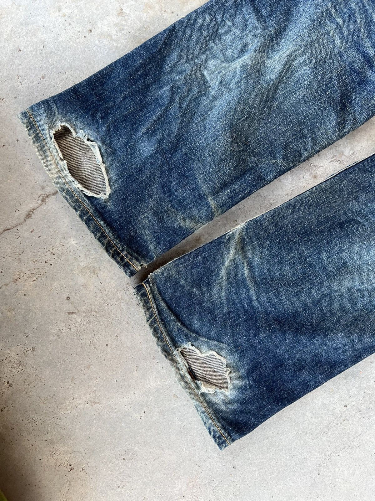If Six Was Nine Vintage Edwin Made In Japan Distress Jeans Size US 34 / EU 50 - 12 Thumbnail