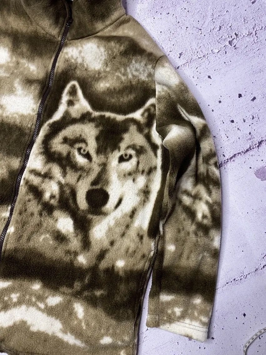 Vintage Vintage wolves fleece hooded jacket size M Size US M / EU 48-50 / 2 - 4 Thumbnail
