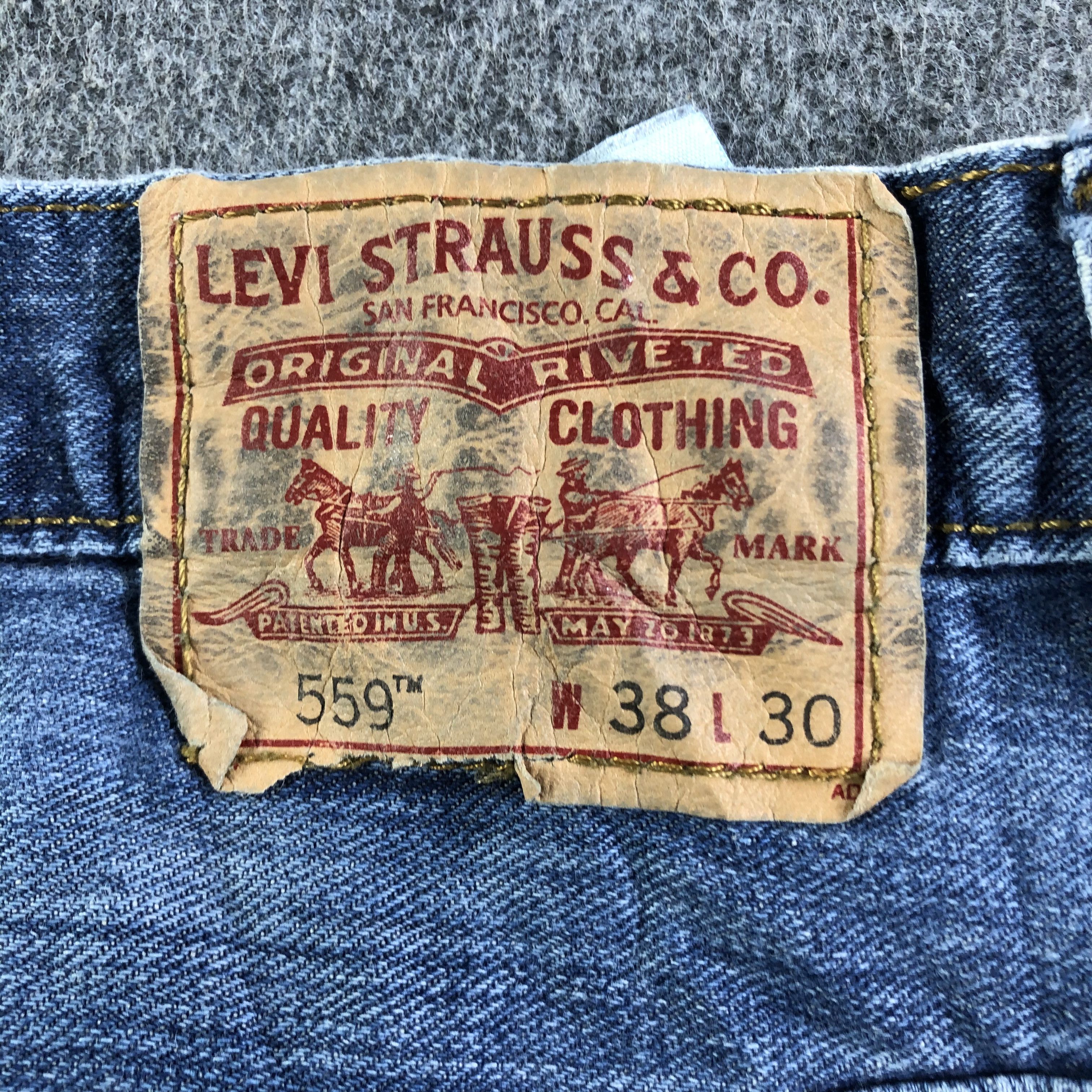 Levi's Vintage Blue Wash Levis 559 Jeans-J3206 Size US 38 / EU 54 - 5 Thumbnail