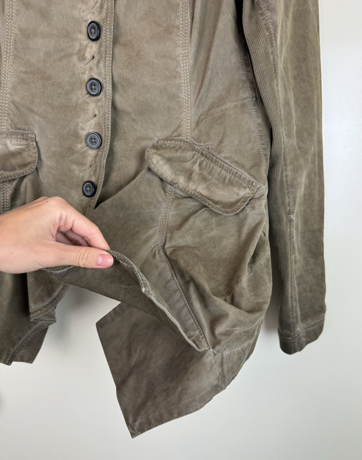 Rundholz Rundholz asymmetric tulip jacket cotton blazer khaki brown S Size S / US 4 / IT 40 - 4 Thumbnail
