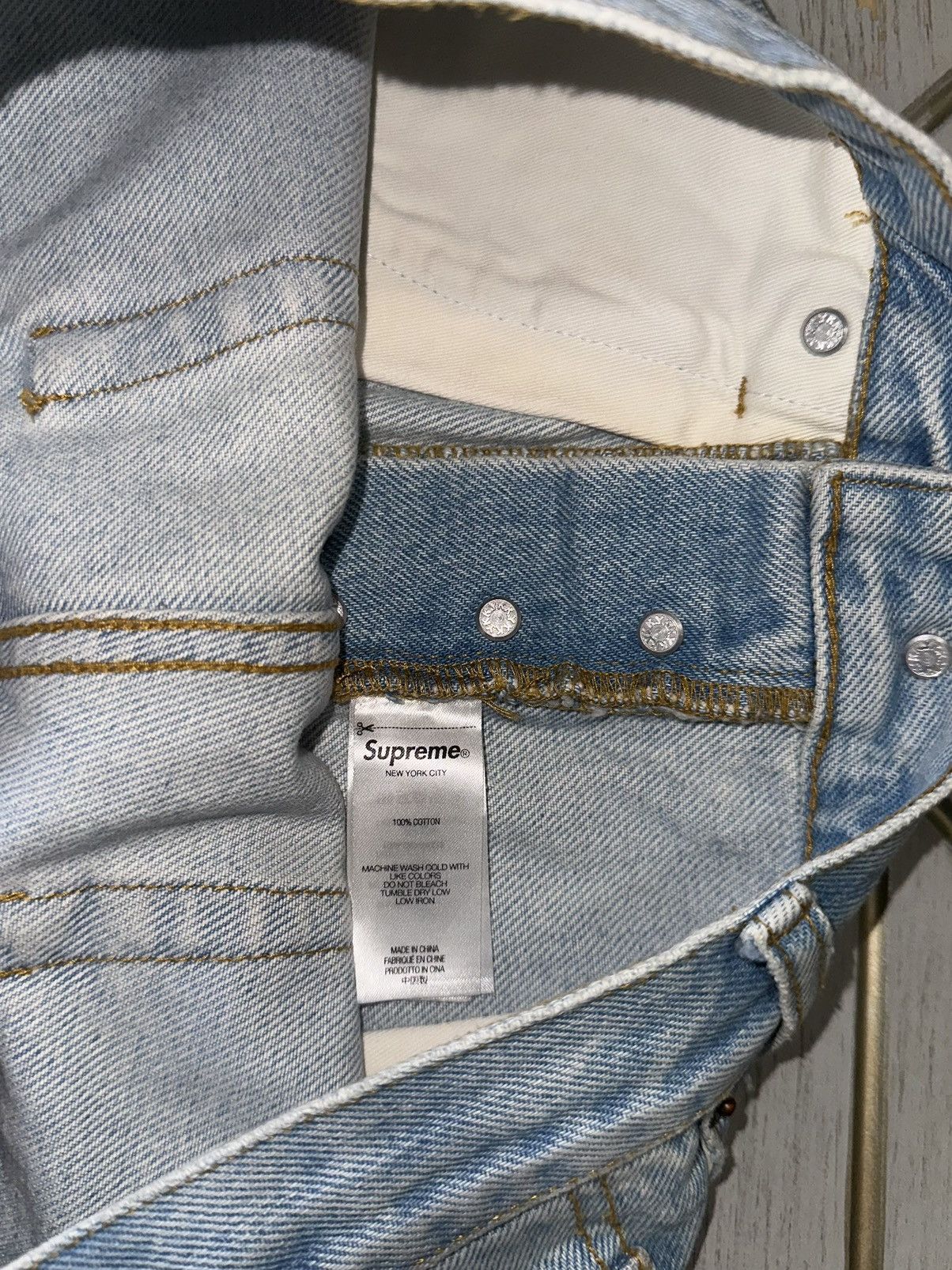 Supreme Supreme Regular Jean Washed Blue Size US 30 / EU 46 - 5 Thumbnail