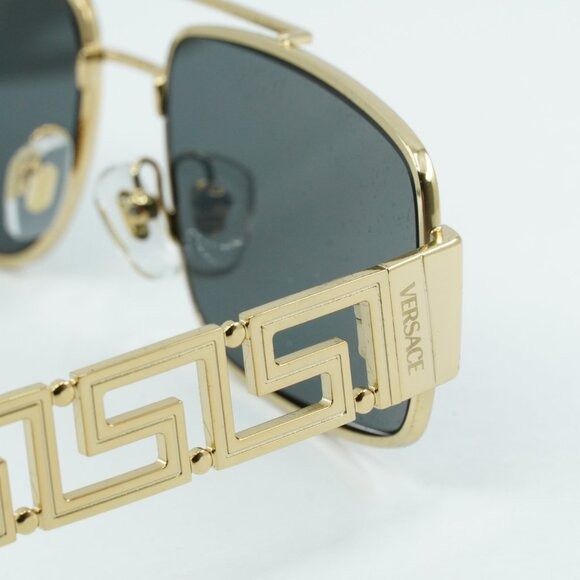 Versace Versace VE2257 100287 Sunglasses Gold Rectangle Frame Size ONE SIZE - 10 Thumbnail