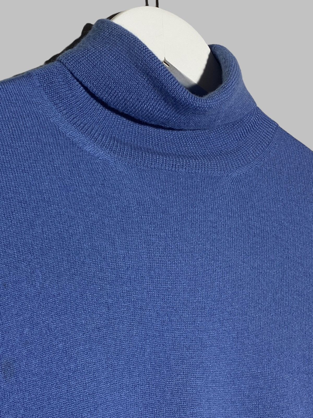 Gran Sasso Gran Sasso Steve Jobs Aesthetic Blue Wool Turtleneck Sweater Size US XS / EU 42 / 0 - 4 Thumbnail