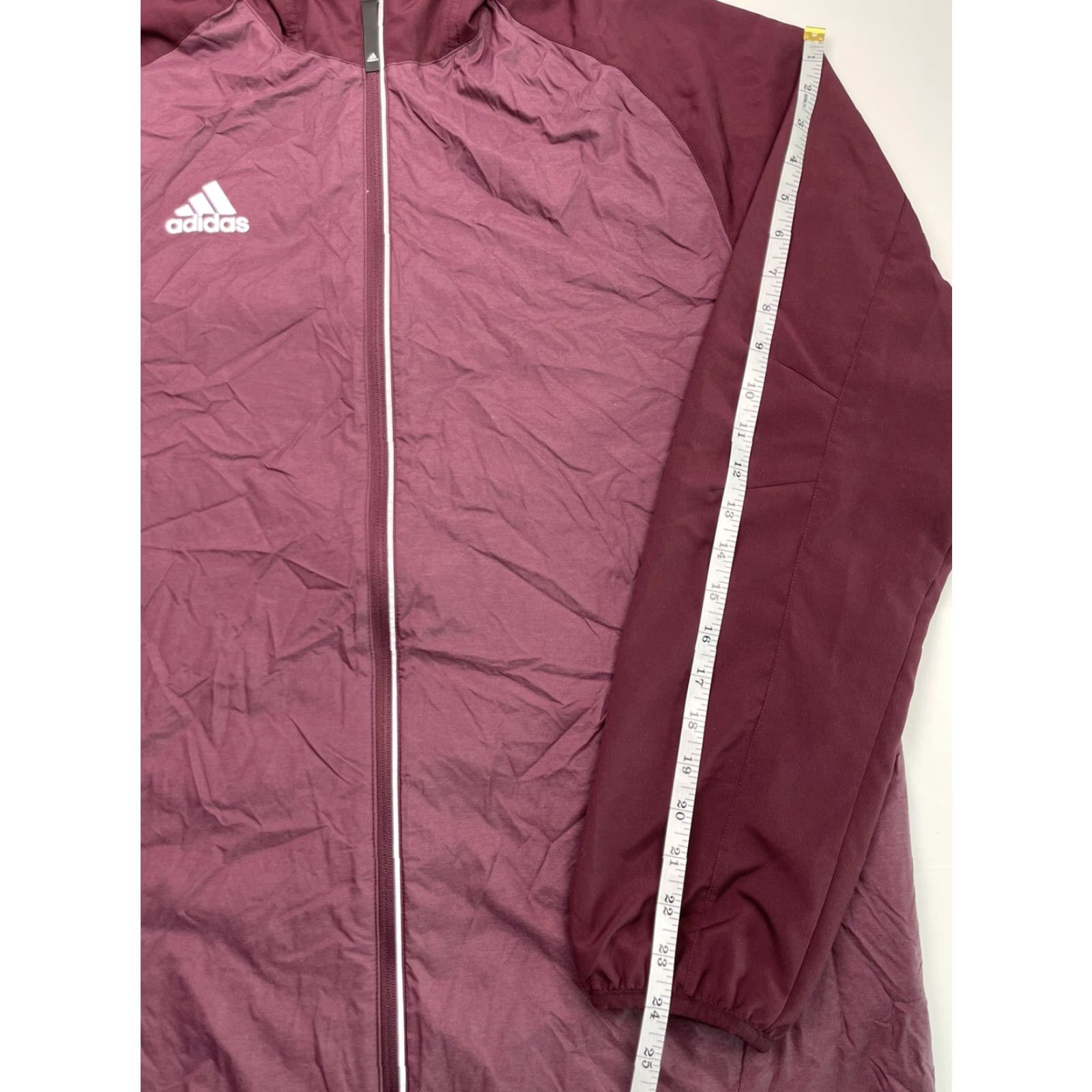 Adidas Adidas ADIZERO Windbreaker Jacket Running Full Zip Hooded L Jacket Adult L Red Black/Blue (Unisex) Mens Womens Size US L / EU 52-54 / 3 - 7 Thumbnail