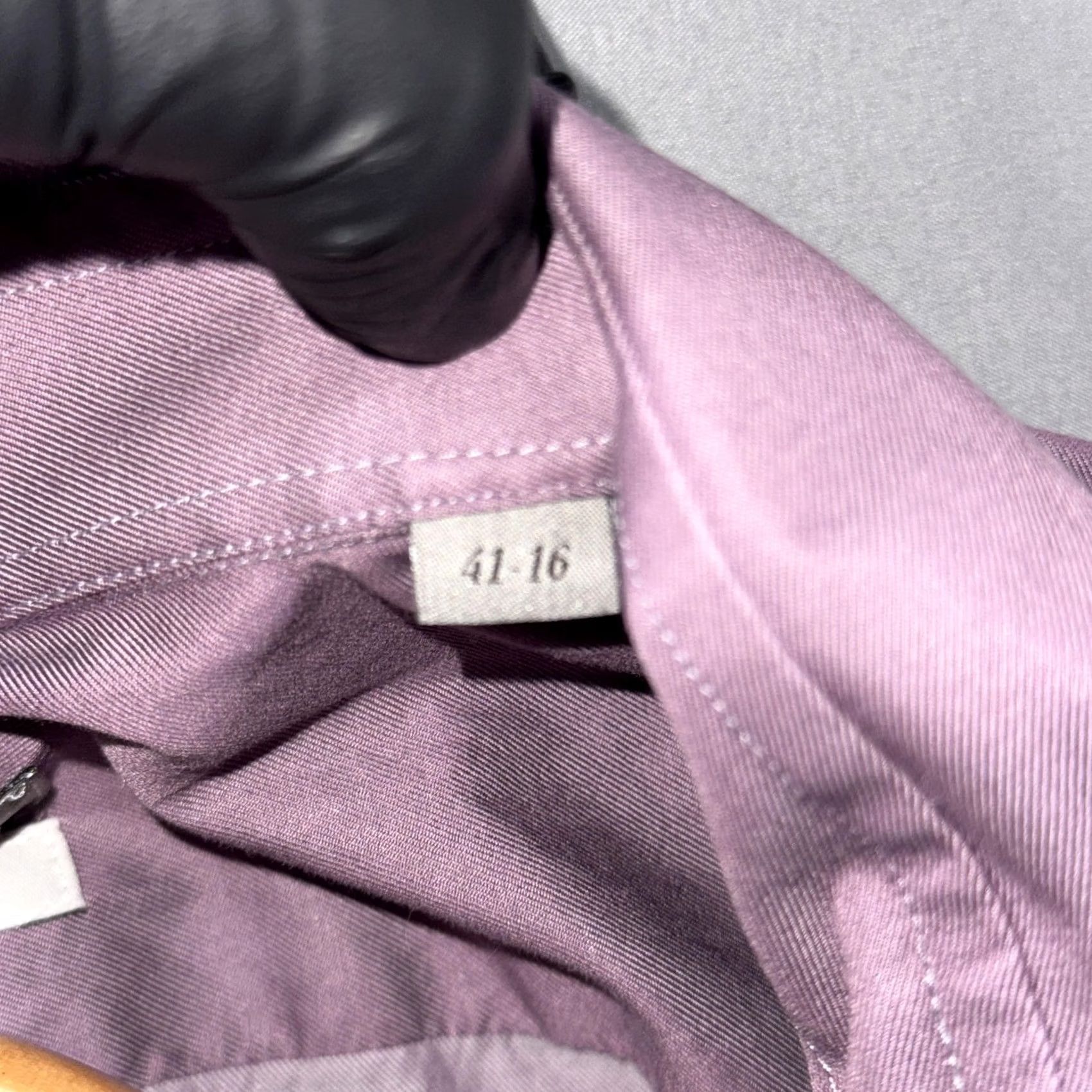 Canali Canali Dress Shirt Mens 16 41 Purple Impeccabile Wrinkle Resistant Made In Italy Size 42R - 4 Thumbnail