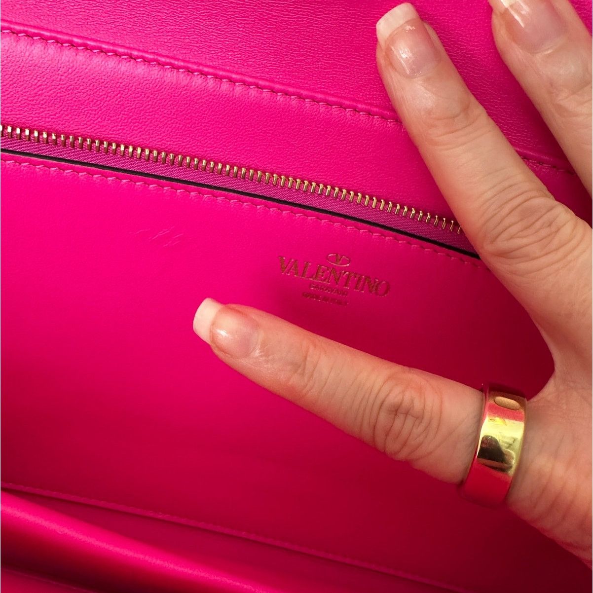 Valentino Valentino Hot Pink Patent Leather Large Envelope Clutch Size ONE SIZE - 12 Thumbnail