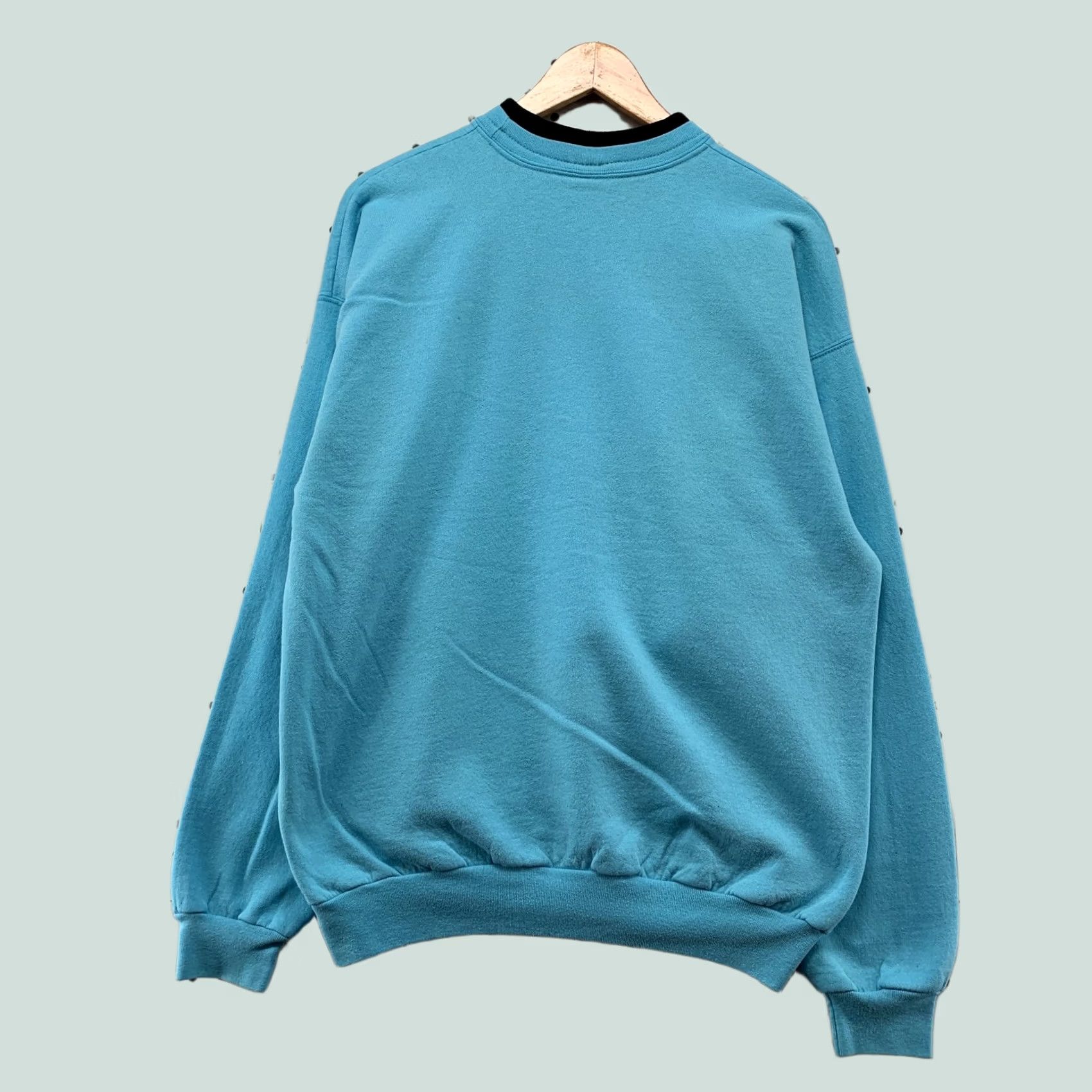 Vintage VINTAGE Top Stitch Cat Sweatshirt Women L Blue Morning Sun Embroidered Kitty 90s Cat Size L / US 10 / IT 46 - 1 Thumbnail