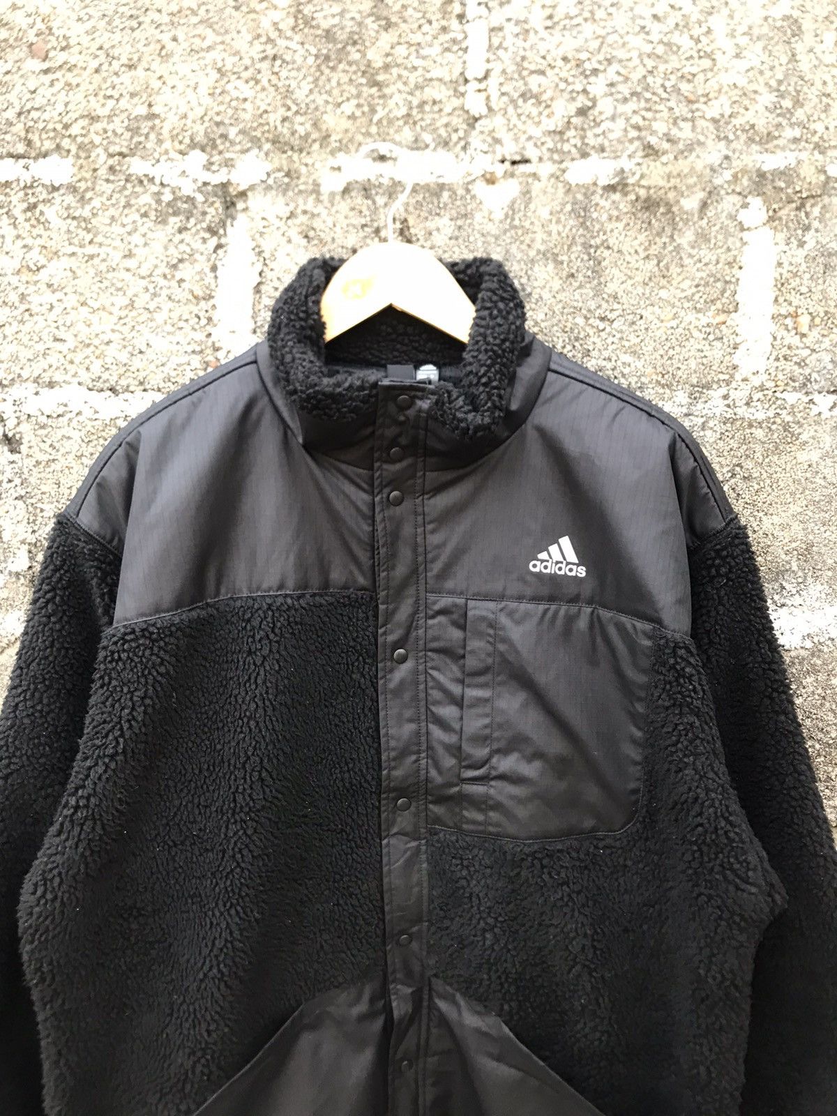 Adidas 🔥Adidas Reduced Barries Fleece Button Jacket Size US L / EU 52-54 / 3 - 4 Thumbnail