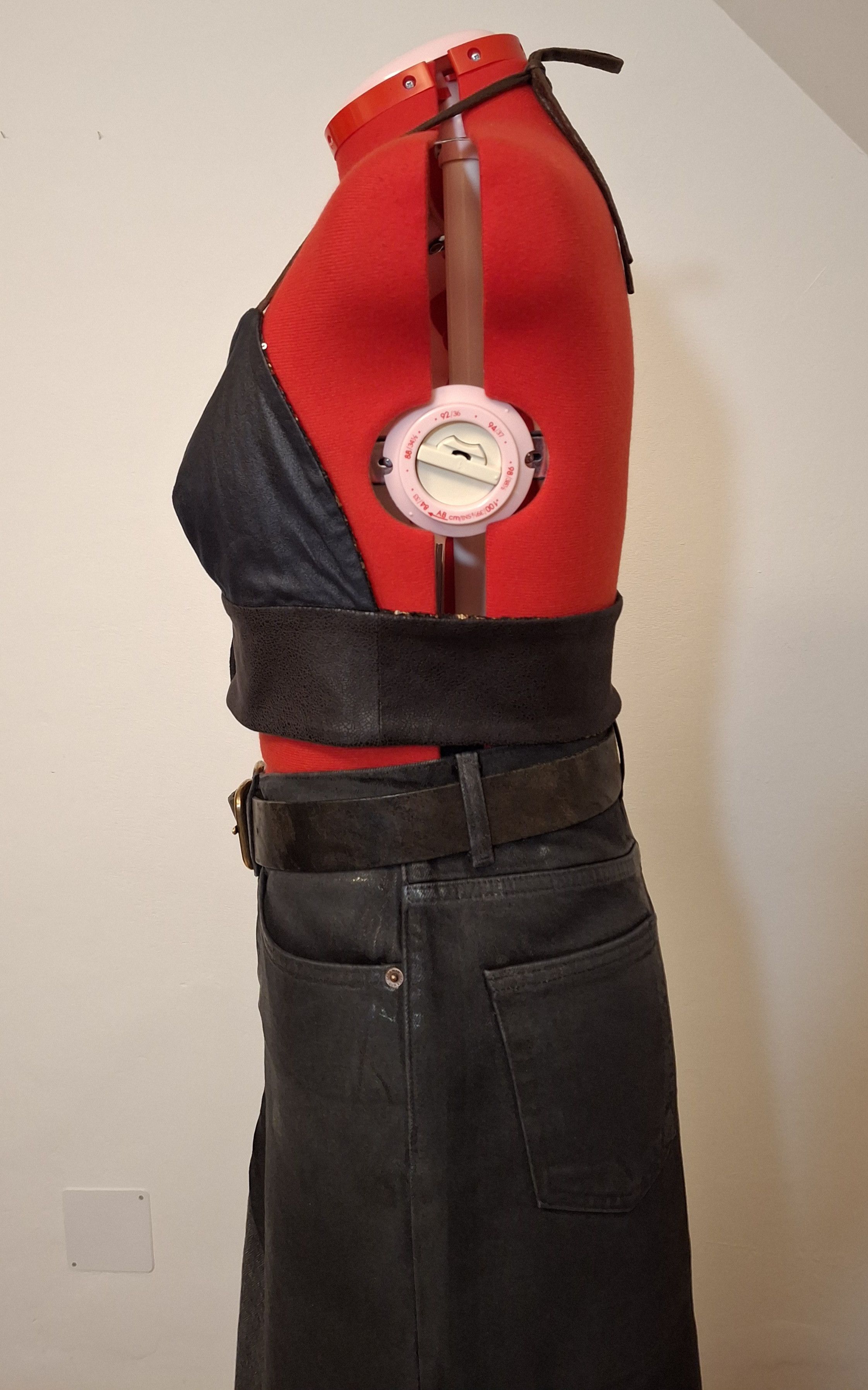 Handmade ​1/1 Sequin & Vegan Leather Bustier - Glam Western Top Size L / US 10 / IT 46 - 6 Thumbnail