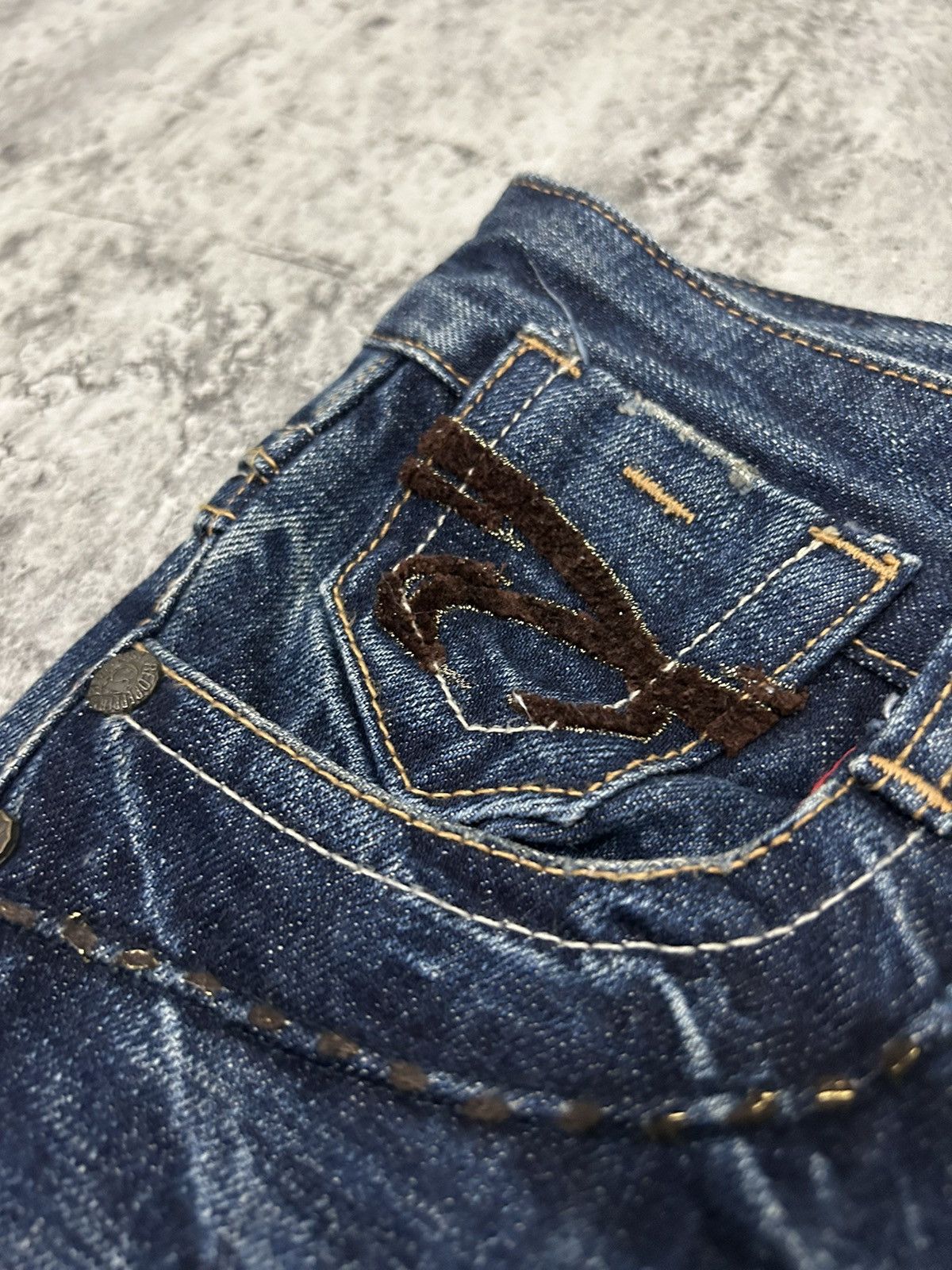 If Six Was Nine × Le Grande Bleu (L.G.B.) × Tornado Mart Red Pepper Gold Label Acid Wash Flare Jeans Size US 28 / EU 44 - 9 Thumbnail