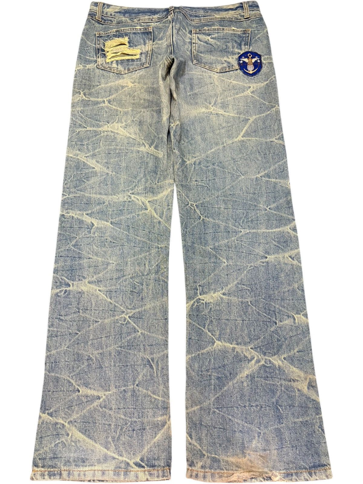 Diesel Vintage Japanese Brand Rusty Wash Patch Distress Jeans Size 34" / US 12 / IT 48 - 2 Thumbnail