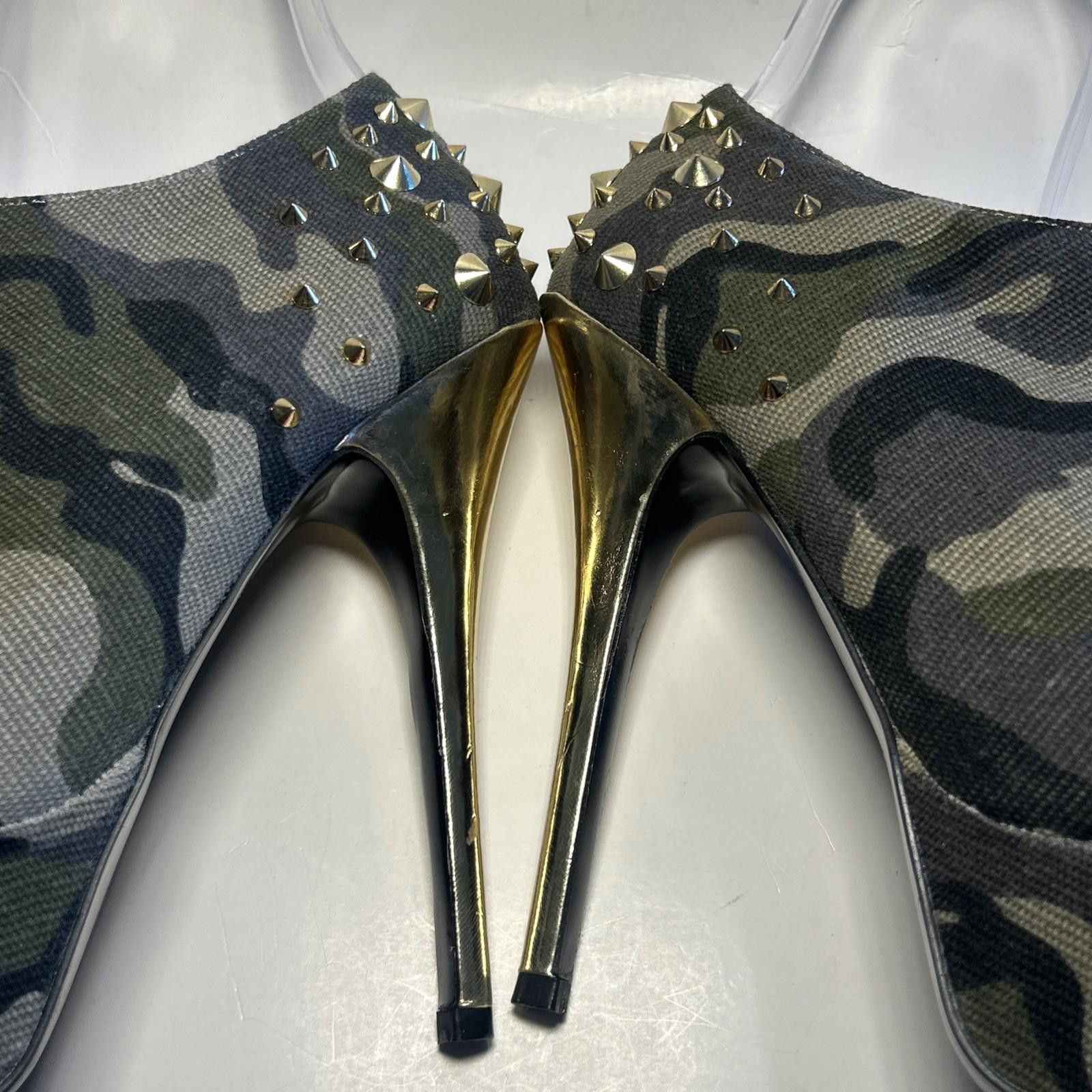 Other SCENE Women Goth Sz 8.5 Heels Camouflage Gold Embellish Size US 8.5 / IT 38.5 - 9 Thumbnail