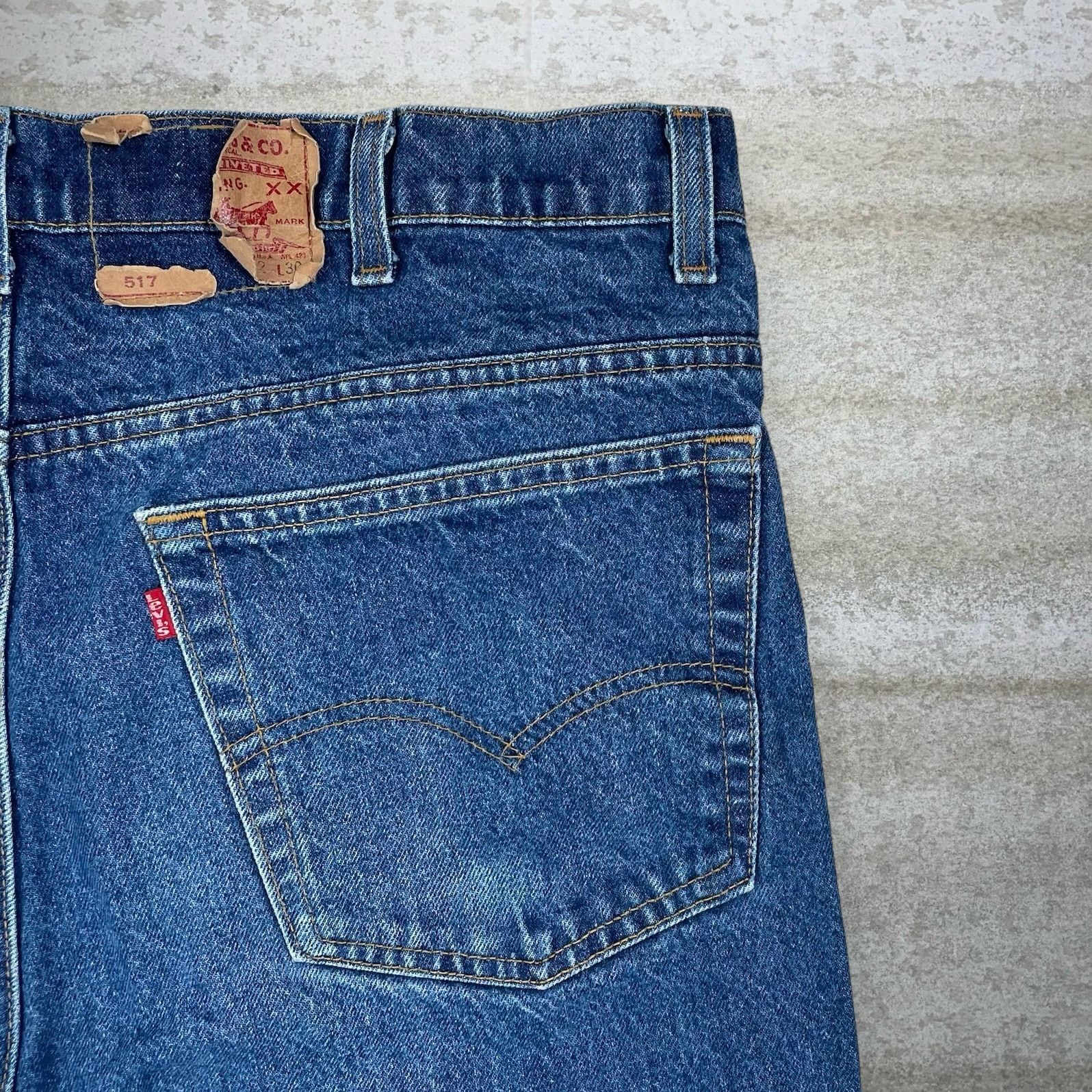 Levi's Vintage 80s Levis 517 Jeans 42x30 Bootcut Fit Medium Wash Size US 42 / EU 58 - 3 Thumbnail