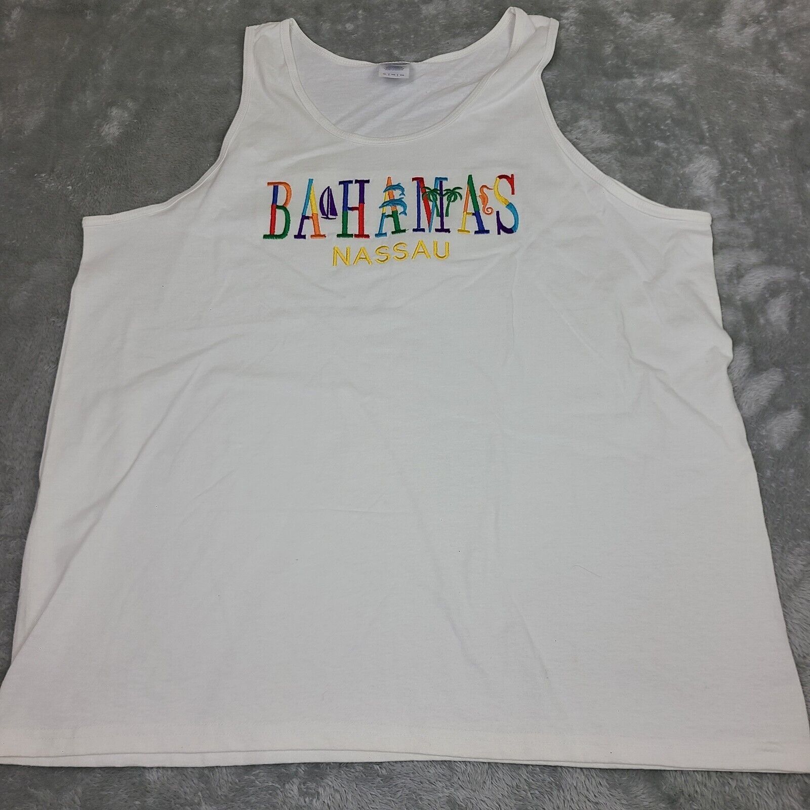 Vintage RETRO NASSAU BAHAMAS FLOWY BEACH VIBES/PALM TREE SOUVENIR TA Size US XL / EU 56 / 4 - 1 Thumbnail