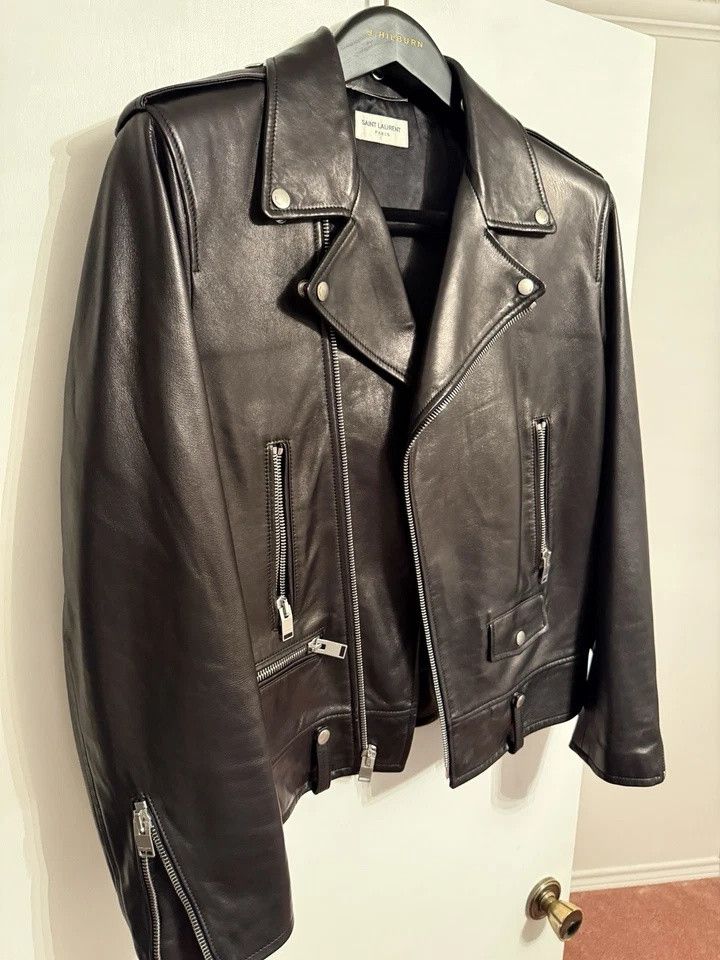 Saint Laurent Paris Saint Laurent Men's Leather Moto Jacket Size US XL / EU 56 / 4 - 1 Thumbnail