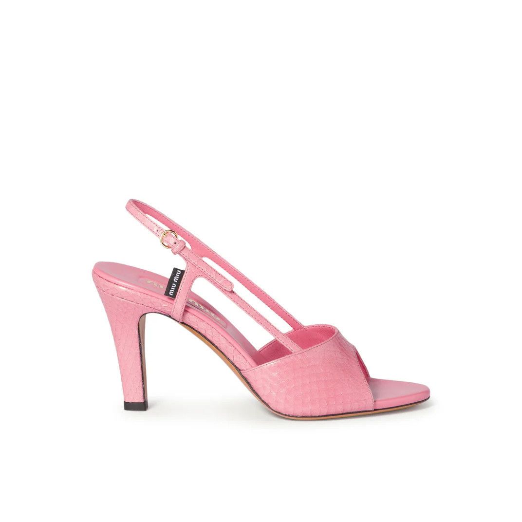 MIU MIU Pink 85mm Sandals New )
