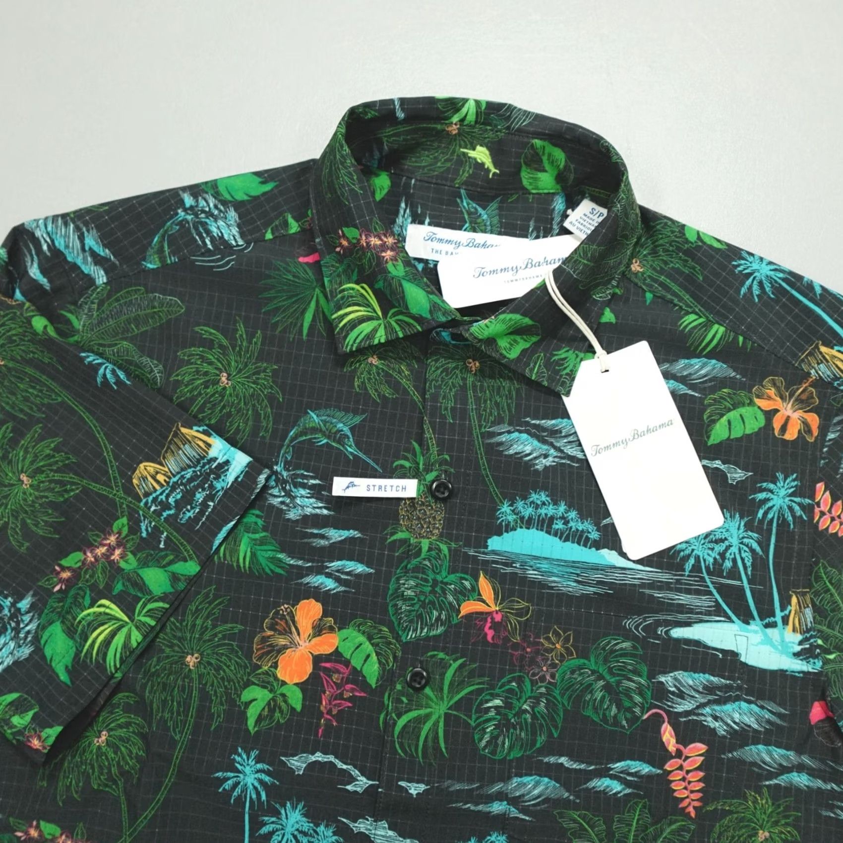 Tommy Bahama VINTAGE Tommy Bahama Coast Camp Shirt Neon Shores Black Island Zone Mens S Coast Camp Shirt Neon Shores Black Island Zone Mens S Size US S / EU 44-46 / 1 - 2 Thumbnail
