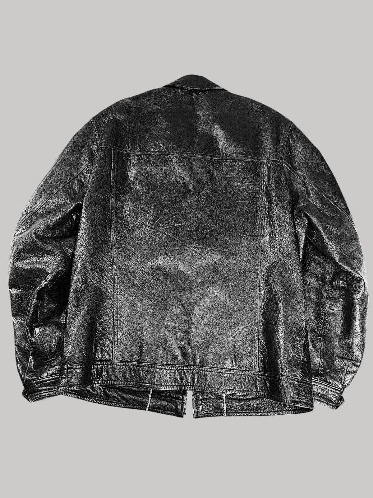 Vintage Vintage leather jacket textured Size US M / EU 48-50 / 2 - 2 Thumbnail