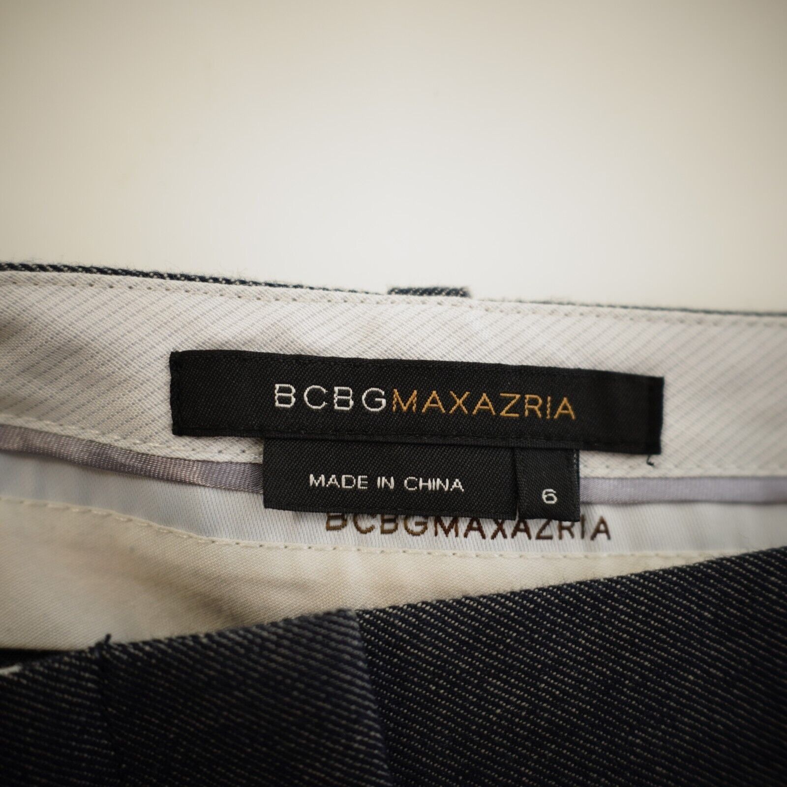 Bcbgmaxazria BCBGMaxazria Size 8 Gray Twill Cotton Polyester Virgin Wool Size 30" / US 8 / IT 44 - 4 Thumbnail