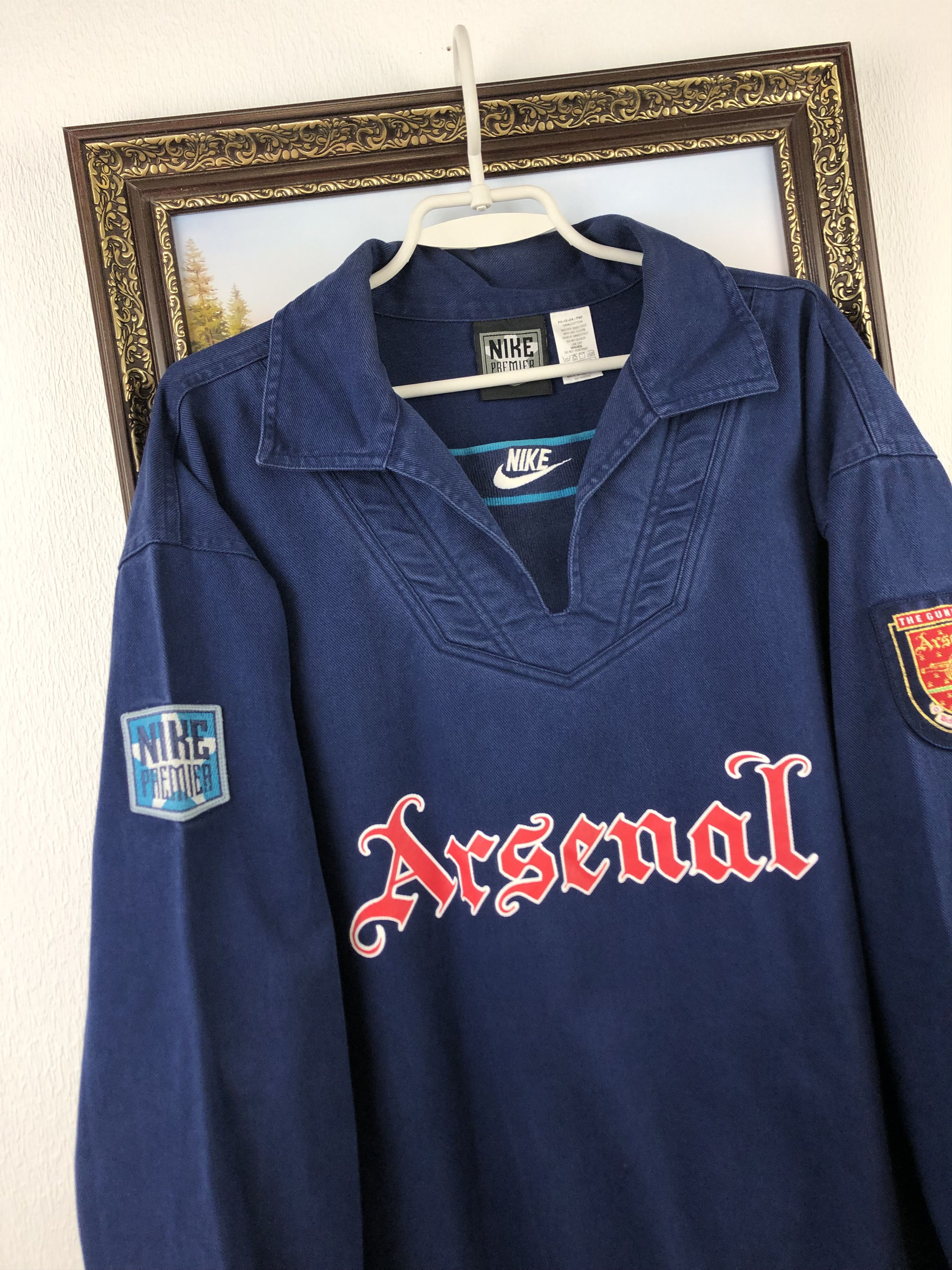 Nike Vintage Premier Arsenal Player Warm Up Sweatshirt Jacket Size US XL / EU 56 / 4 - 3 Thumbnail