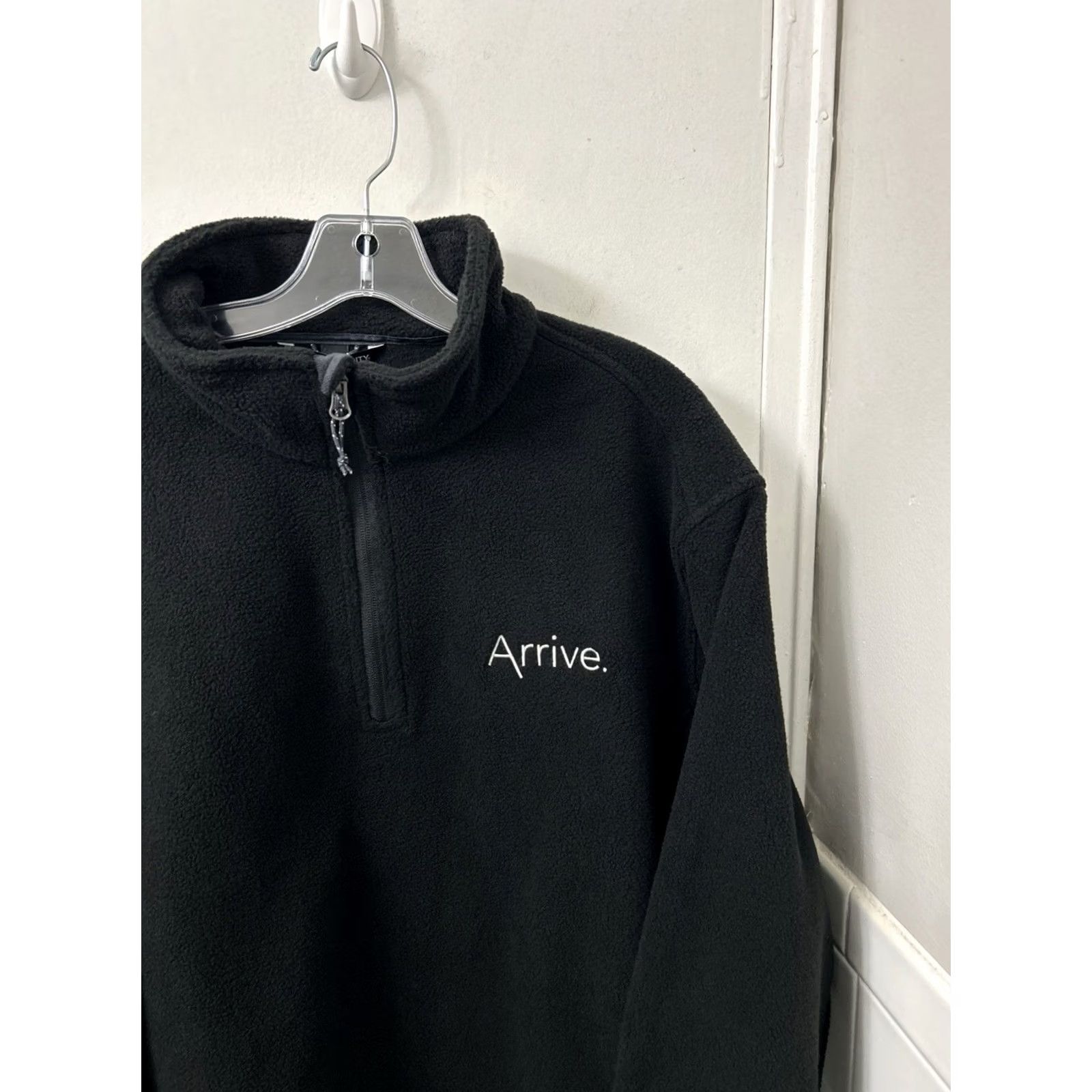 Port Authority Port Authority 1/4 Zip Fleece Jacket Mens Large Black Arrive Sweatshirt L/S NWT Size US L / EU 52-54 / 3 - 5 Thumbnail