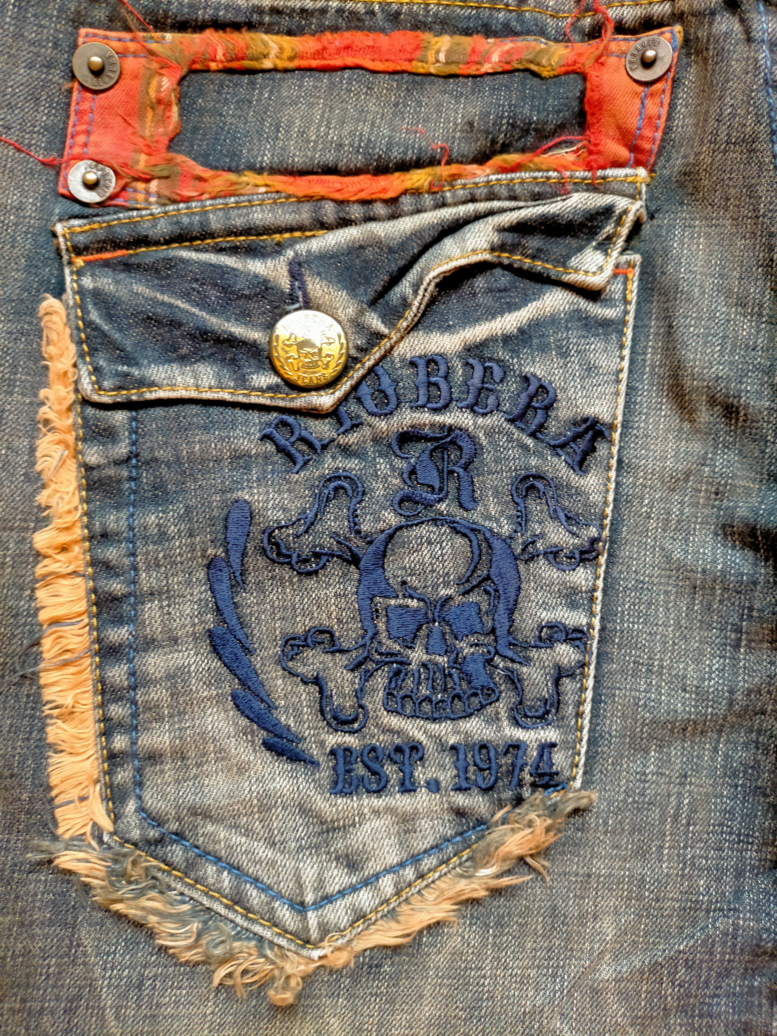 Hysteric Glamour Riobera Jeans Embroidered Rare Design Denim Pants Size US 33 - 16 Thumbnail