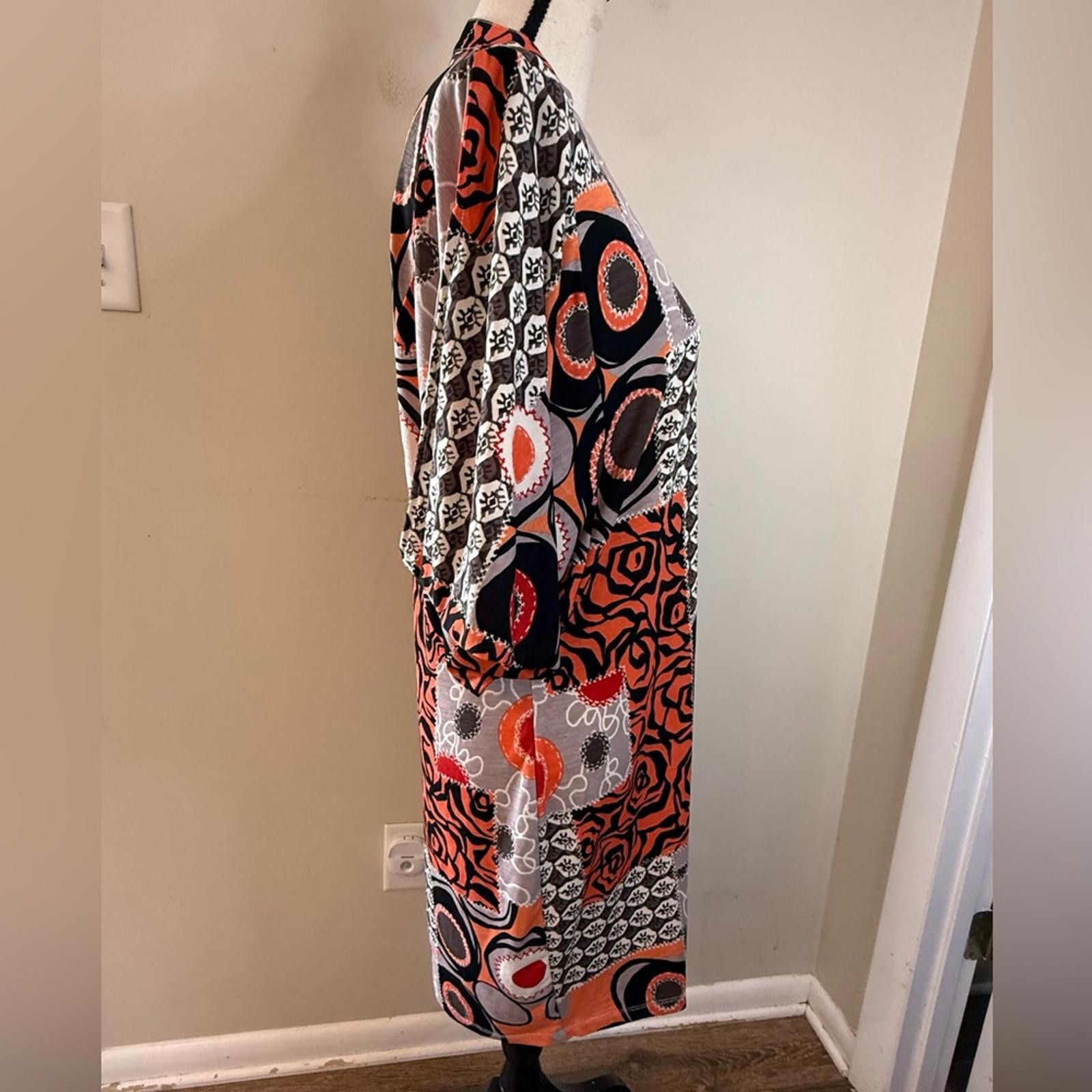Other Evolution by Cyrus patchwork midi dress gray orange black M Size M / US 6-8 / IT 42-44 - 2 Thumbnail