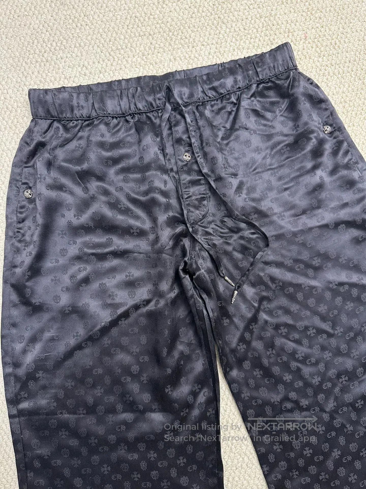 Chrome Hearts Chrome Hearts Black Silk Sleep Pants XL. Size US 34 / EU 50 - 2 Thumbnail