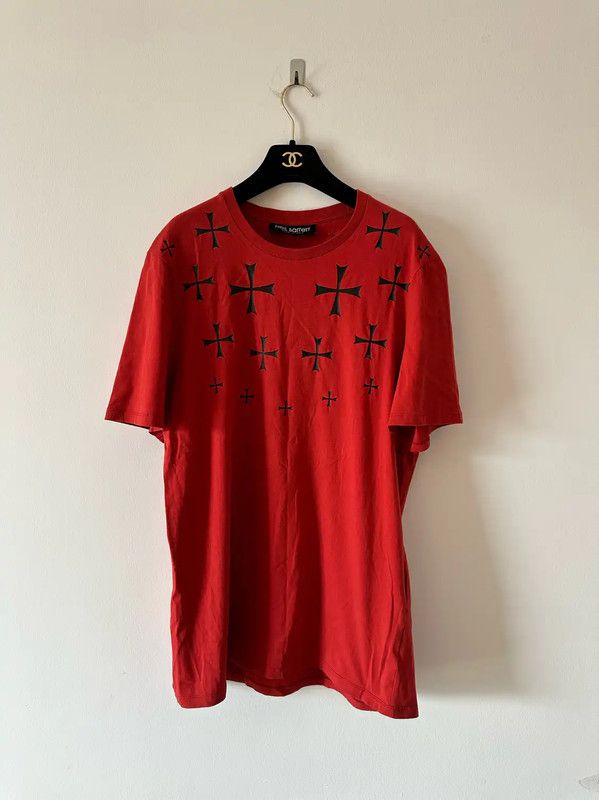 Neil Barrett Neil Barrett Red Cotton Men's T-Shirt 0089 Size US L / EU 52-54 / 3 - 1 Thumbnail