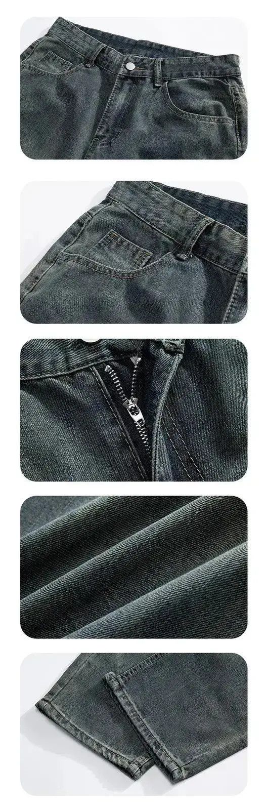 Japanese Brand Streetwear Casual Straight Mid Waist Jeans Pants Size US 32 / EU 48 - 6 Thumbnail
