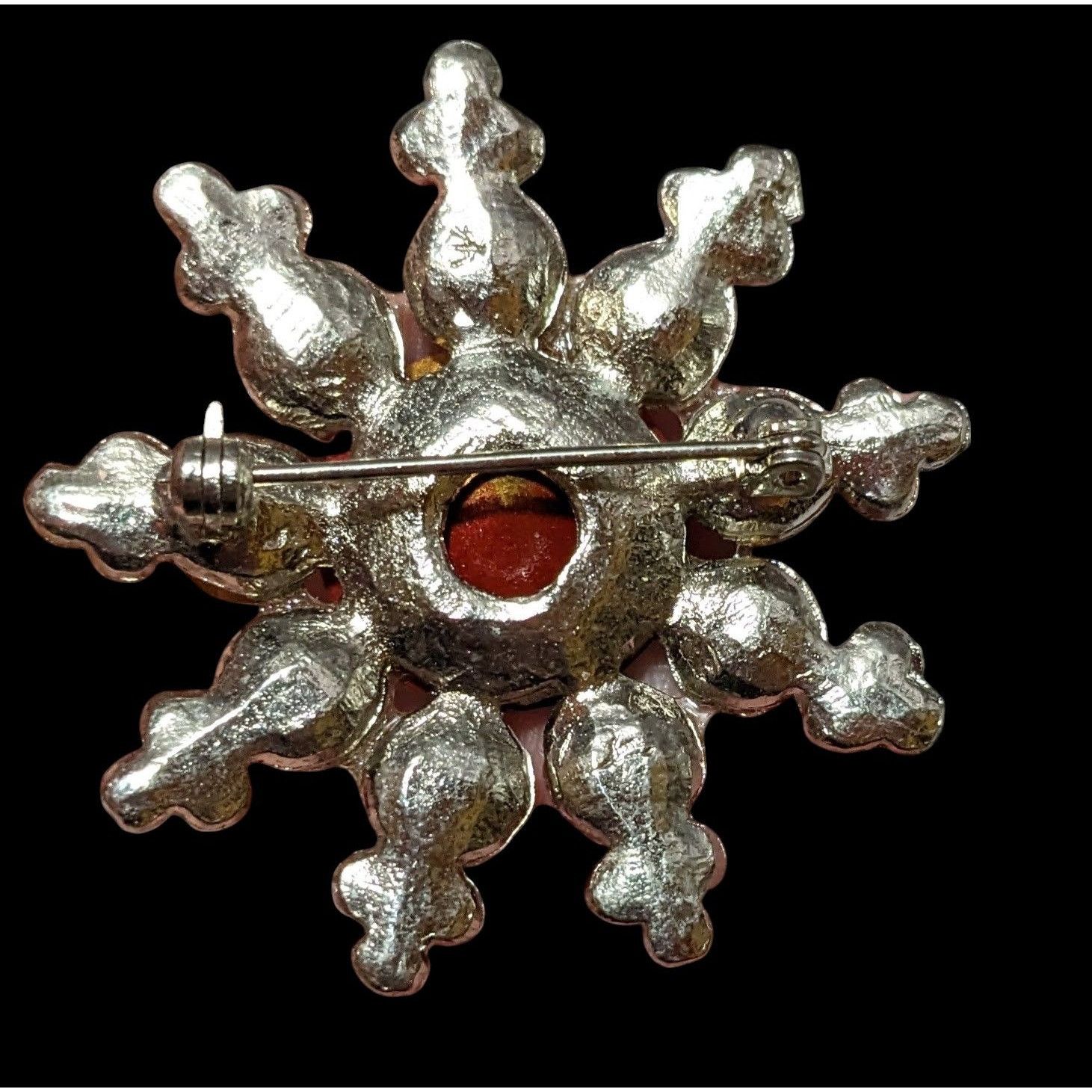 Other Vintage Red And Silver Star Rhinestone Brooch Size ONE SIZE - 3 Thumbnail