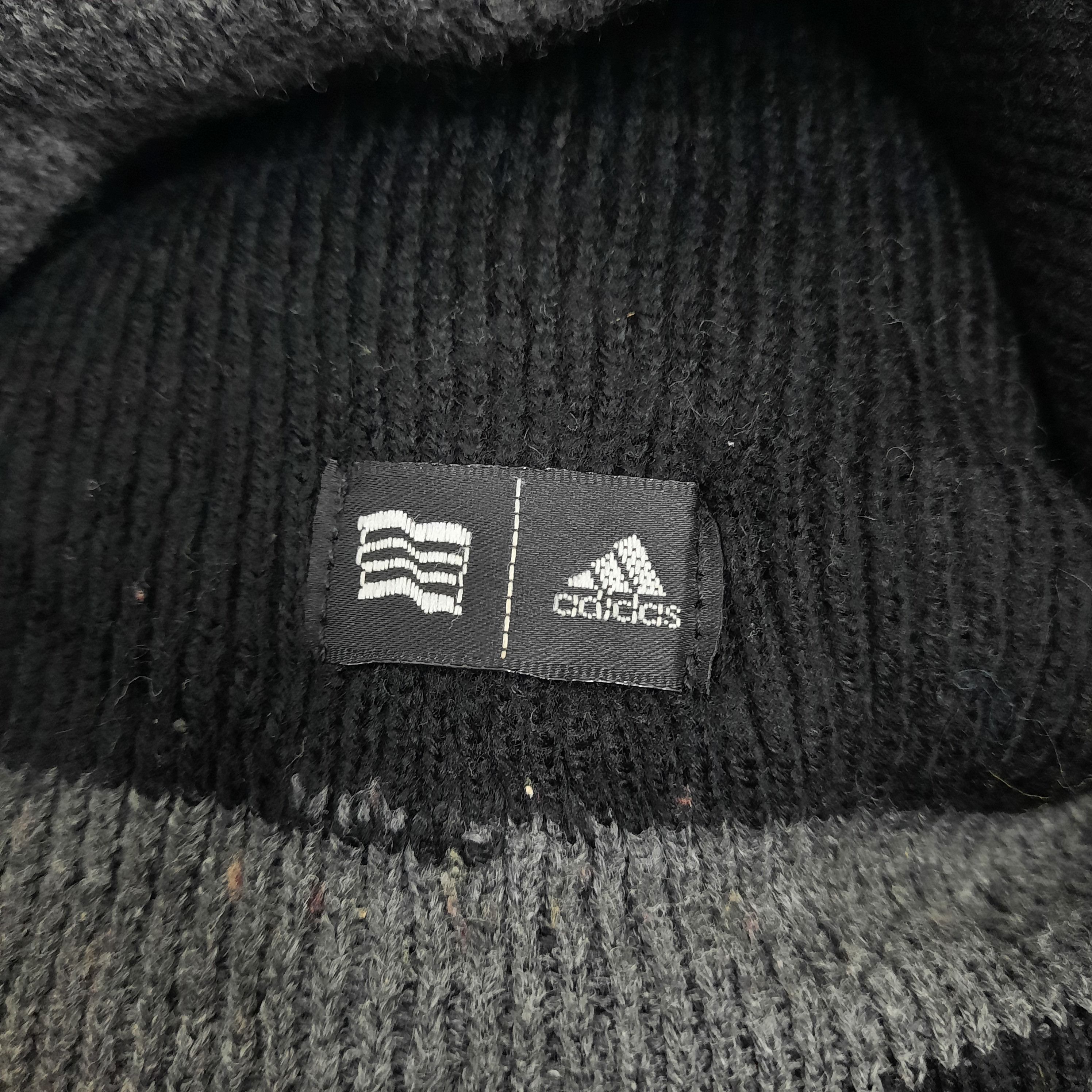 Adidas 🏔 Vintage adidas flag big logo stripes beanie hat Size ONE SIZE - 3 Thumbnail