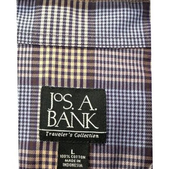Jos. A. Bank Jos. A. Bank Shirt Mens Large Travelers Collection Multi Glen Check Button Down Shirt Size US L / EU 52-54 / 3 - 4 Thumbnail